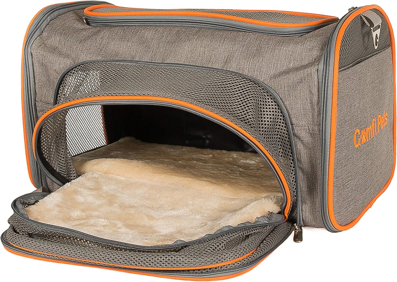 Comfi Pets Soft Sided Expandable Pet Carrier for Small Dogs Cats Airline Approved