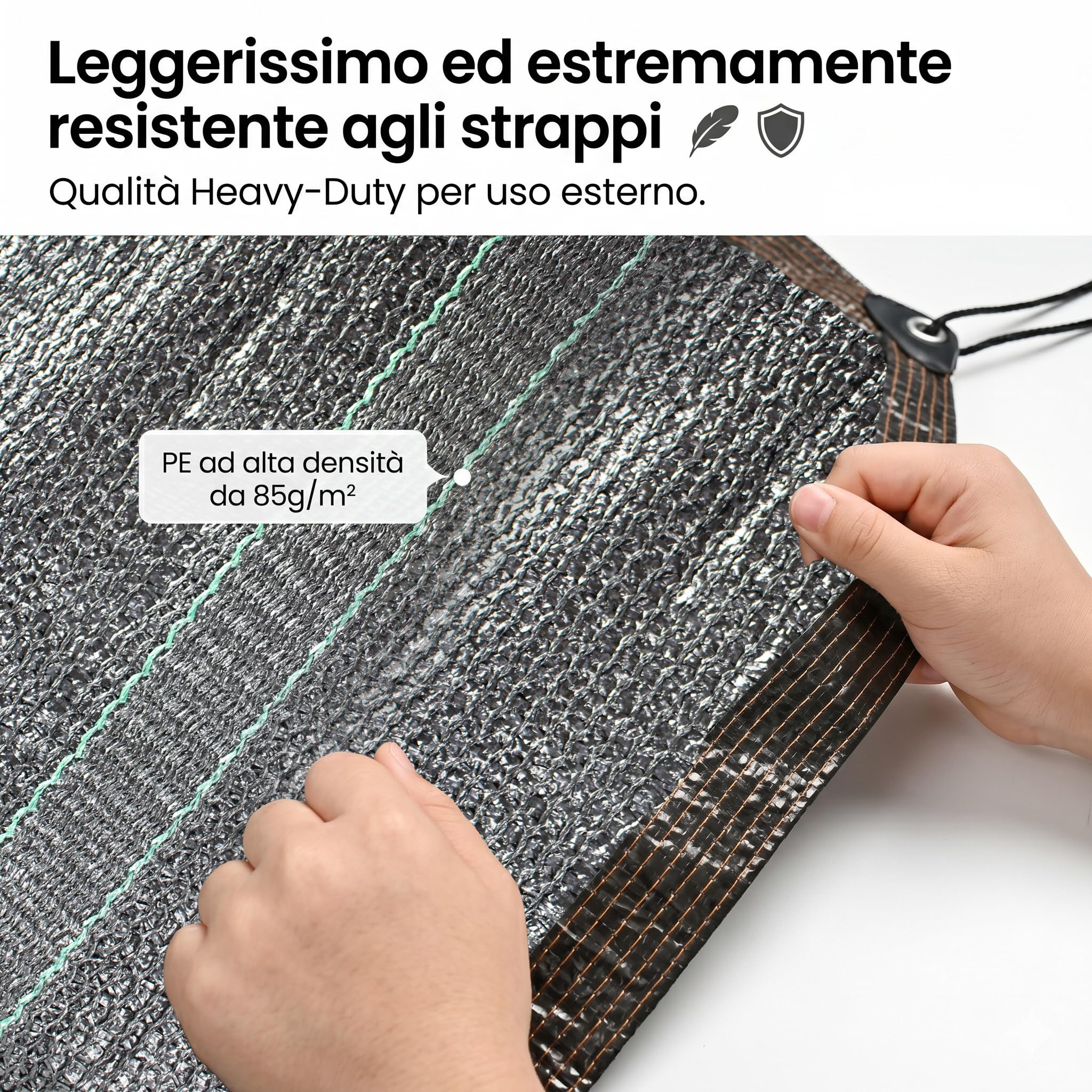 Trampolino parasole Ø 305 cm | Copertura resistente ai raggi UV in polipropilene resistente alle intemperie parasole per trampolino rotondo – Protezione da sole, foglie e sporco, facile da