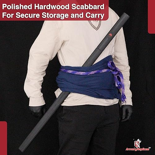 Miniatura 4 de Espada Ninja de corte de hierba Sasuke fabricada a mano Replica de espada Straitblade coleccionable de acero al carbono