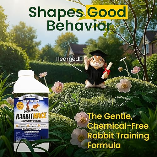Miniatura 3 de Nature's MACE Rabbit Mace Concentrado de 40 onzas, repelente de conejo en aerosol para jardín, disuasorio para paisaje, repele conejos, seguro