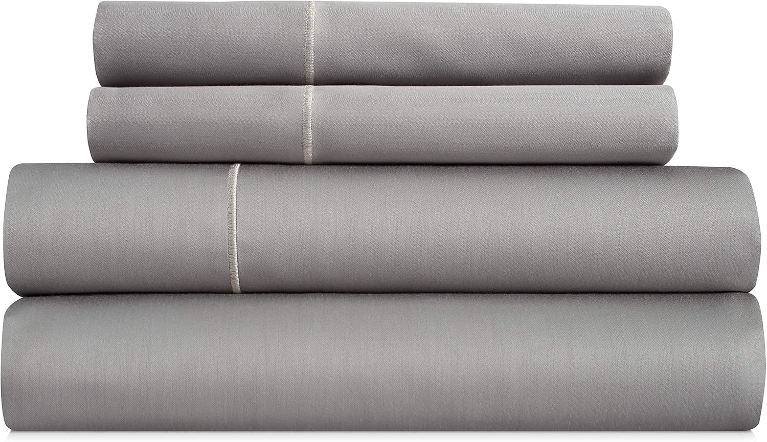 Casa Platino 1000 Thread Count Bed Sheet Set, Sateen Weave Luxury Deep Pocket Sheet Set, Premium Hotel Quality Sheet Set, Egyptian Cotton Blend Queen Sheet Set - Silver