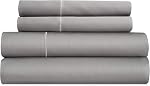 1000 Feuilles de lit de comte de fil pour King Size - Argent mélange de coton égyptien, feuilles de poche profondes, Sateen Weave, qualité de l'hôtel