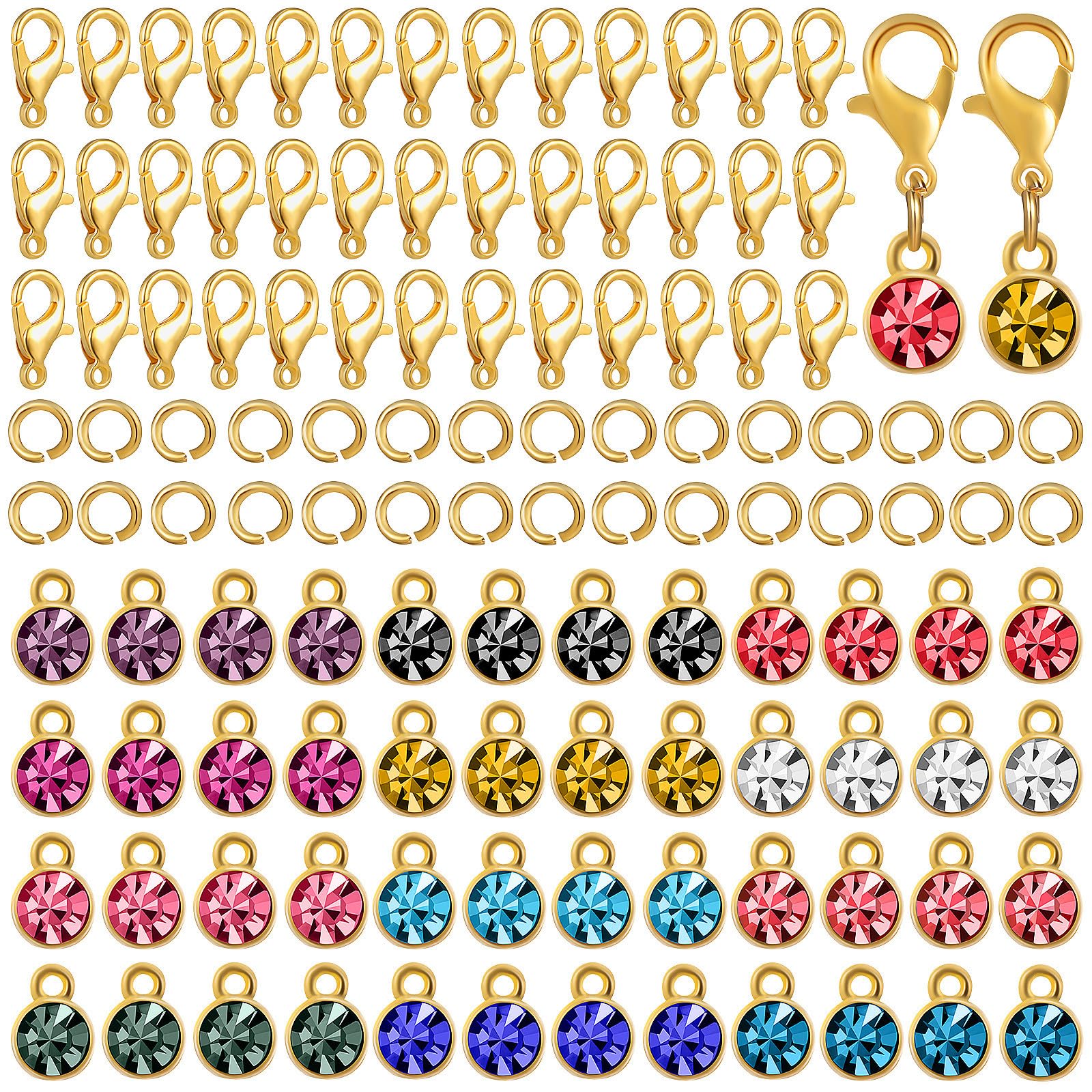 Operitacx 192 Pezzi Charms Gioiello Fai da Te per Bracciali e Orecchini | Lega Resistente alla Ruggine, Uso Versatile per Creazioni, Accessori Gioielli, Materiale per Bigiotteria