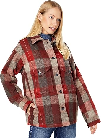 plaid wool jacket womens