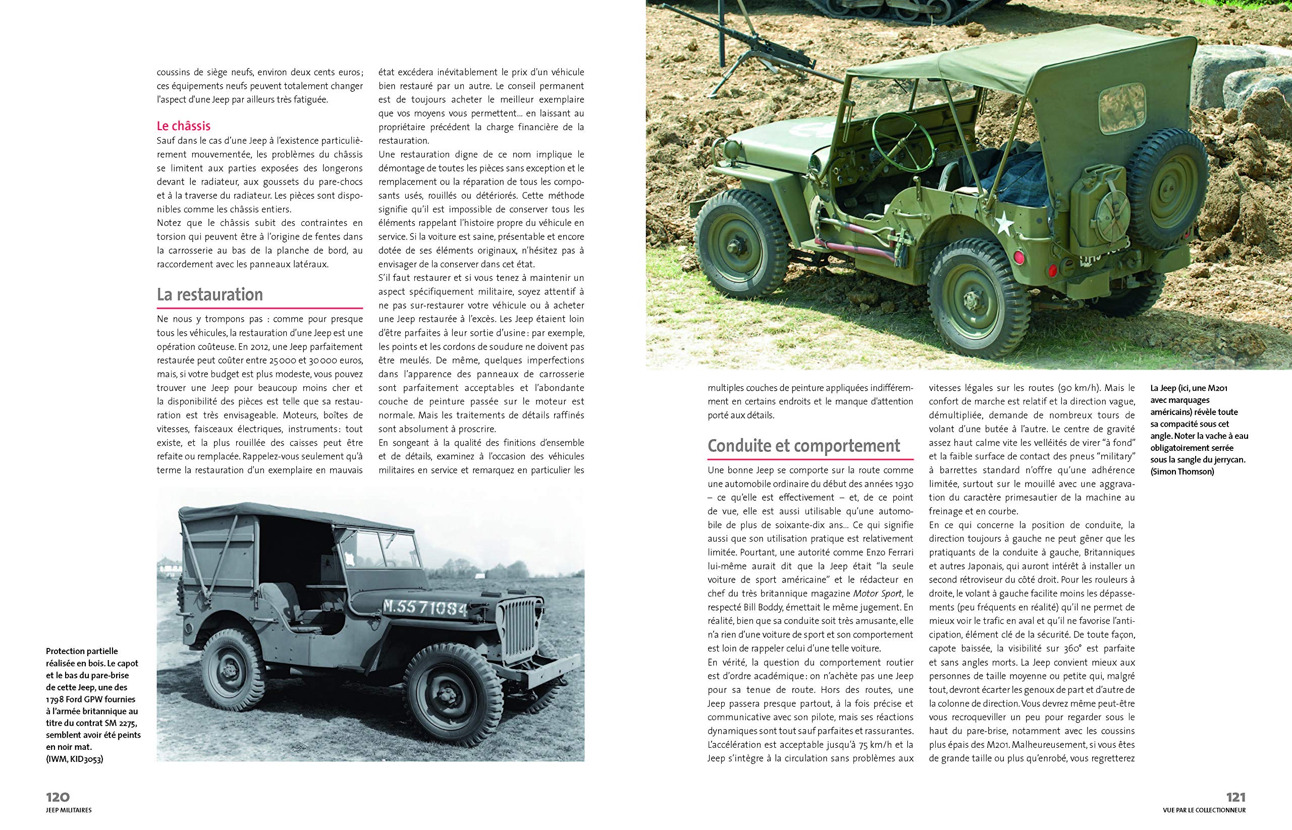 Jeep militaires depuis 1940 (Willys MB, Ford GPW et Hotchkiss M201)
