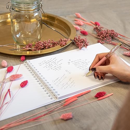 Miniatura 4 de Personalized wedding guestbook custom  Eucalyptus wedding guest book for reception  guestbook wedding  white and gold foil boho guest book