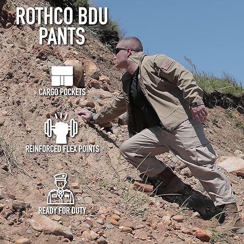 Miniatura 3 de Rothco - Pantalones tácticos de camuflaje estilo uniforme militar BDU, tipo cargo