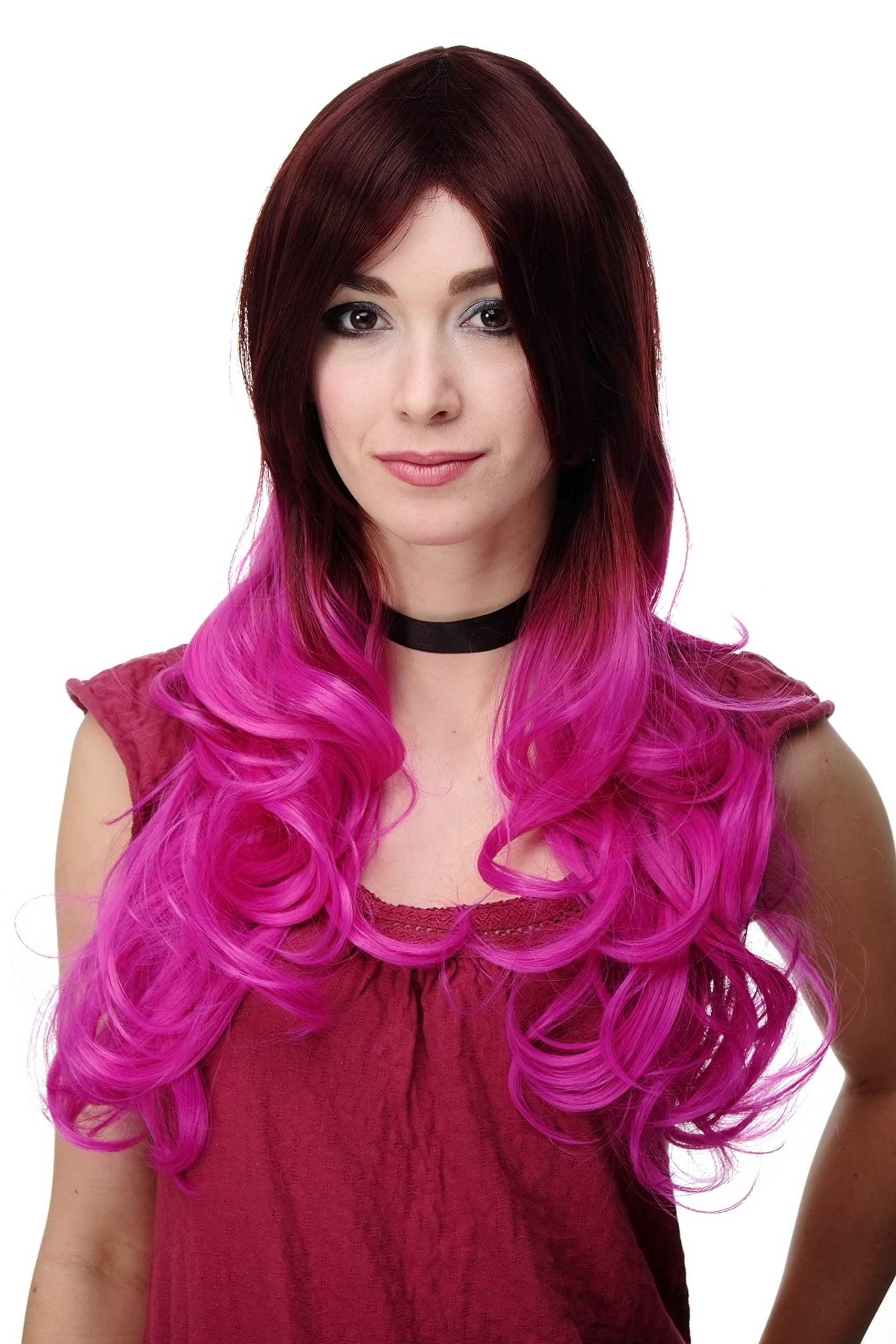 WIG ME UP Perücke 9340-33 Kastanie, Lange Korkenzieherlocken, Kunsthaar, Kopfumfang Bis 60 Cm