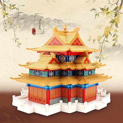 Miniatura 4 de COZYMASS Chinese Ancient Architecture Micro Building Block Set  Torreta del Palacio Modelo Kit Mini Ladrillos Juguete Regalo para Adultos y Niños a