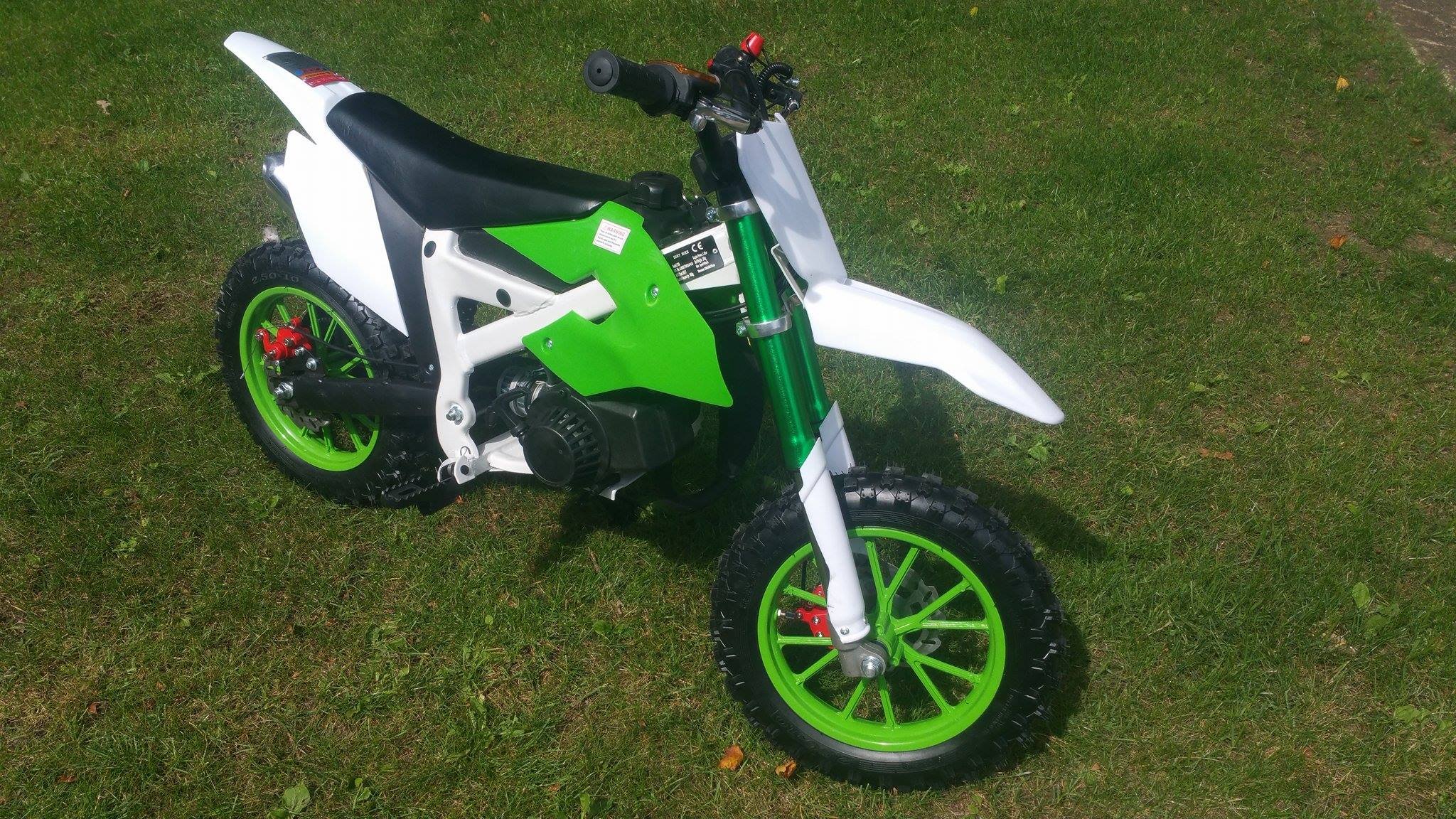 Pocketbike Crossbike Dirtbike 49cc 2 Takt RV-Racing Kinder Motorrad Grün