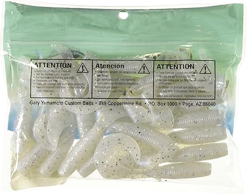 Miniatura 9 de Yamamoto 5" Single Tail Grub Soft Plastic Fishing Angling Swimbait Lures with Tail-Curling Action - 20 Pack