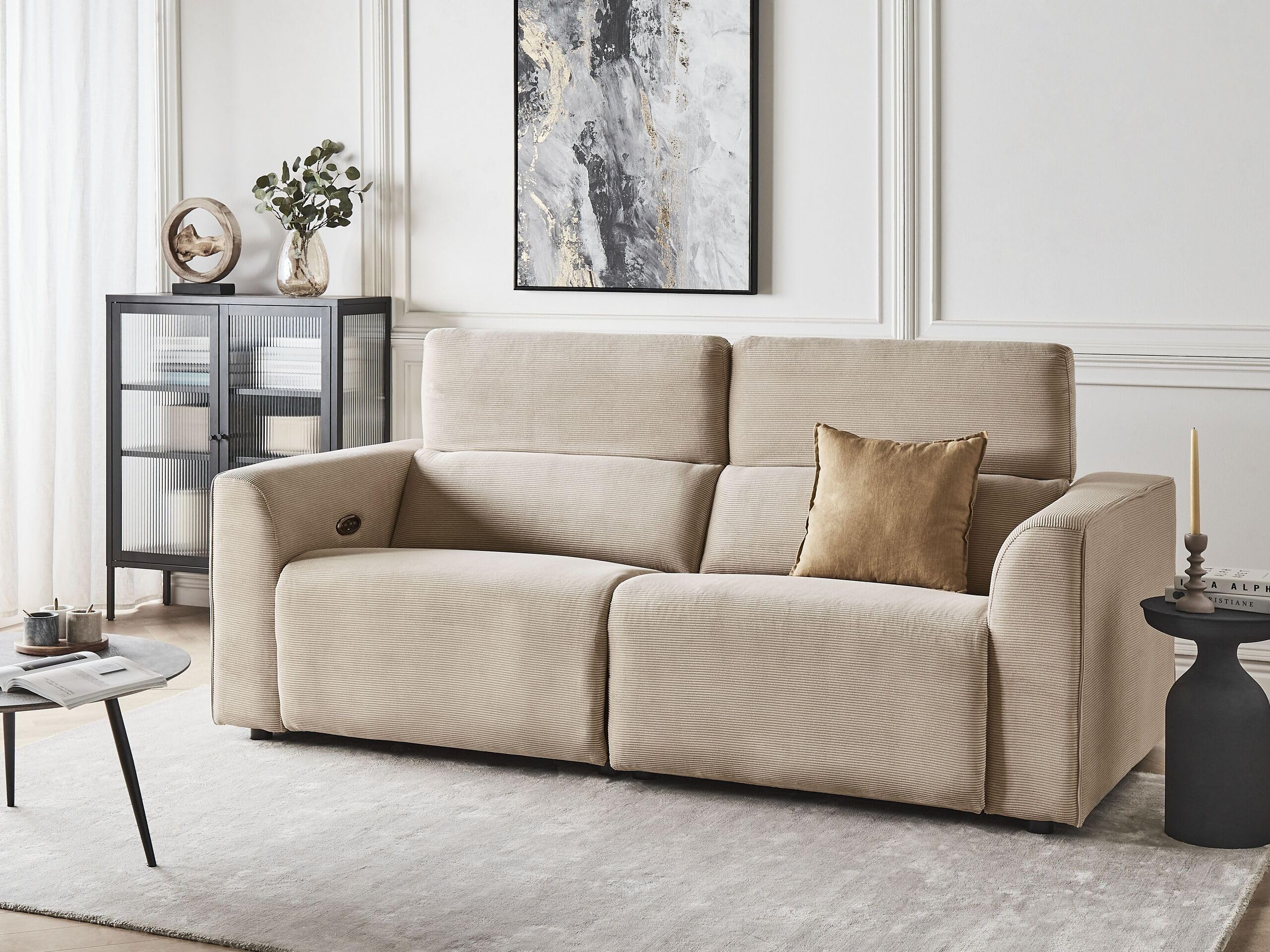 Canapé Aura Pleyel 2 Places – Alcantara Marron, Design Français, Superbe état
