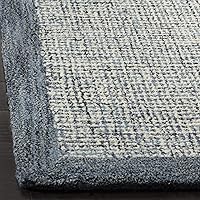 Vista 5 de SAFAVIEH Colección Abstract Alfombra de Área - 6' Cuadrada, Azul Marino y Marfil, Lana Hecha a Mano, Ideal para Áreas de Alto Tráfico en Sala