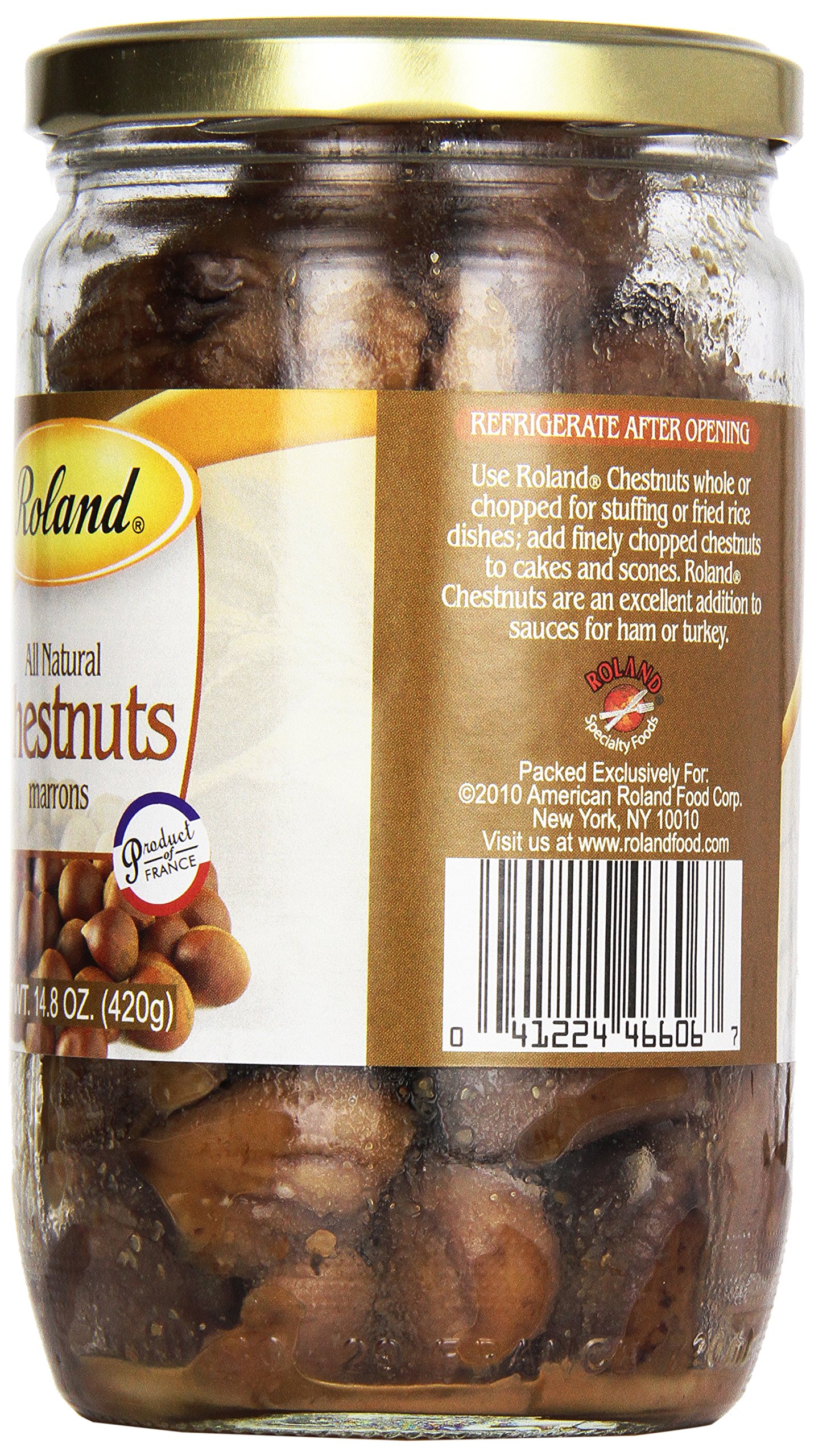 Roland Foods Roasted Chestnuts, 14.8 Ounce Jar, Pack of 1