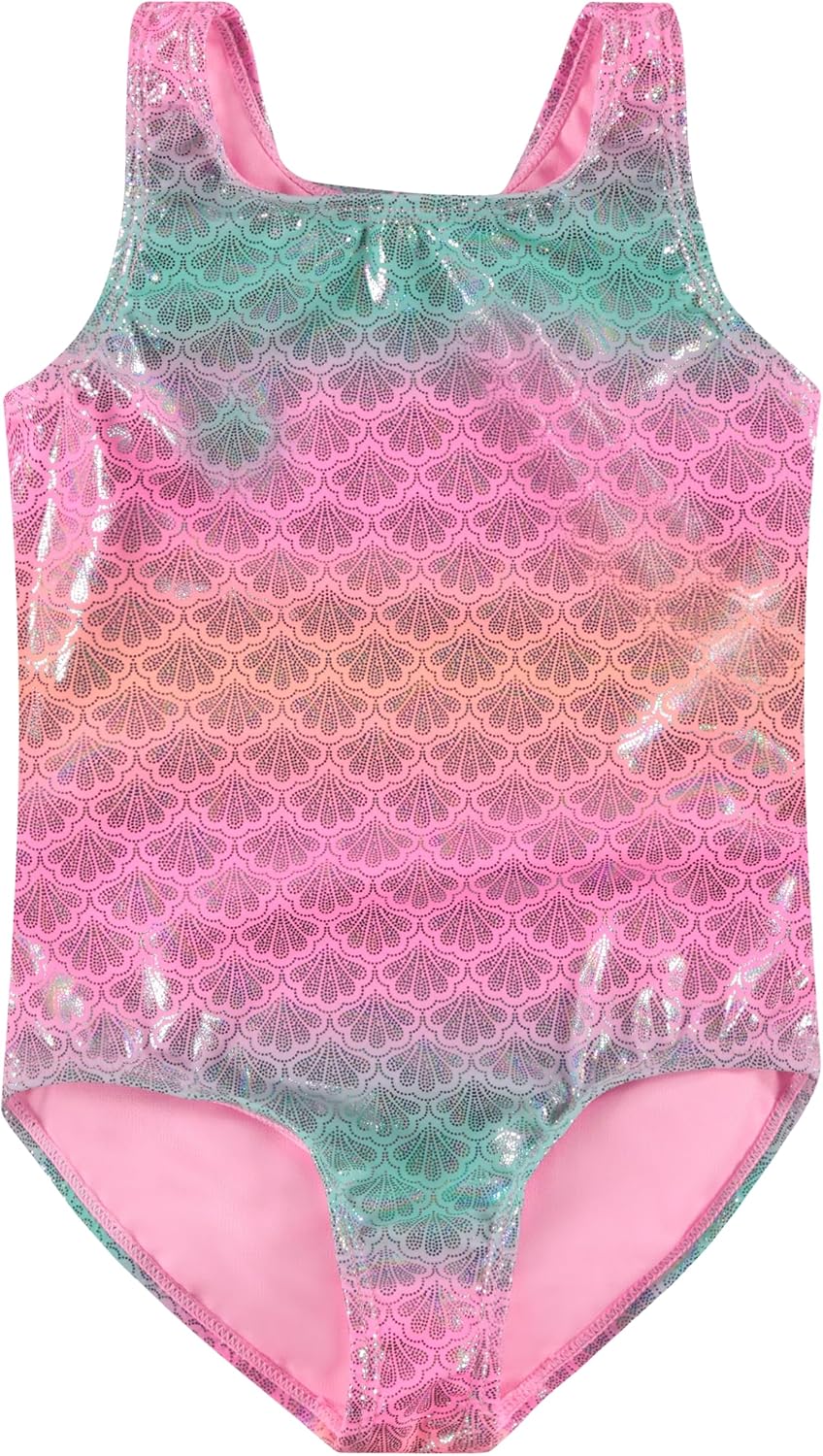 BTween Girls Multi Pack One Piece Swimwear Unique Colors and Patterns, Sizes 4-16 for Kids and Toddlers