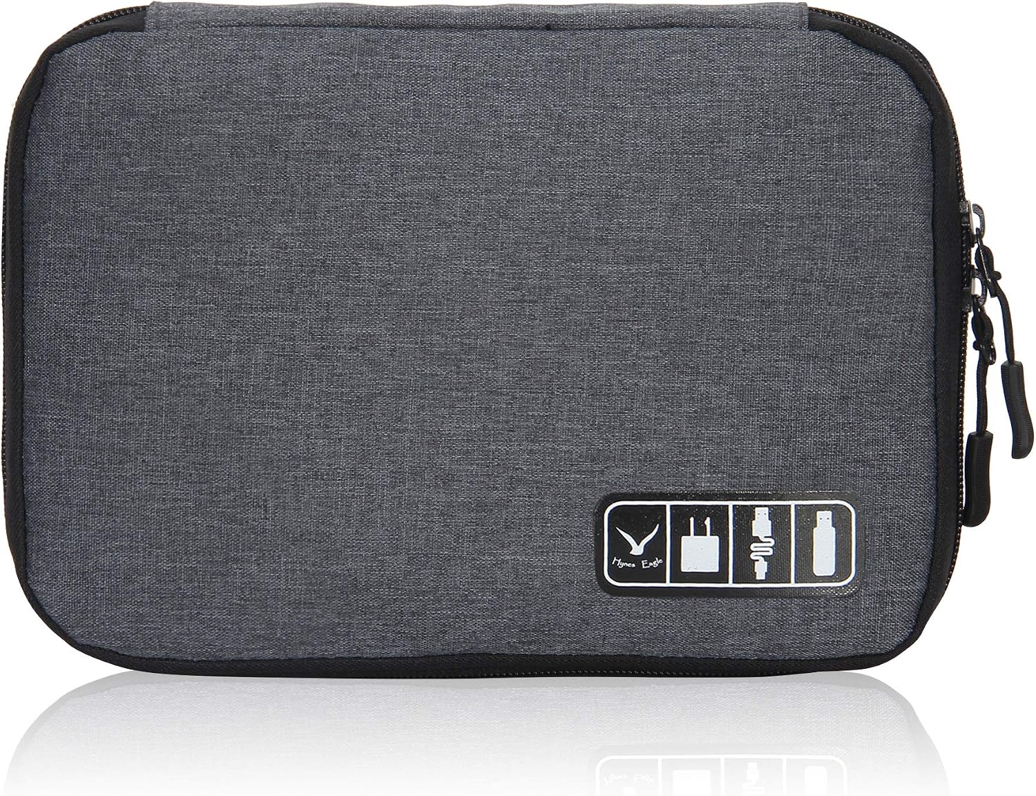Hynes Eagle Travel Universal Cable Organizer Electronics Accessories Cases for Various USB Phone Charger and Cable Grey