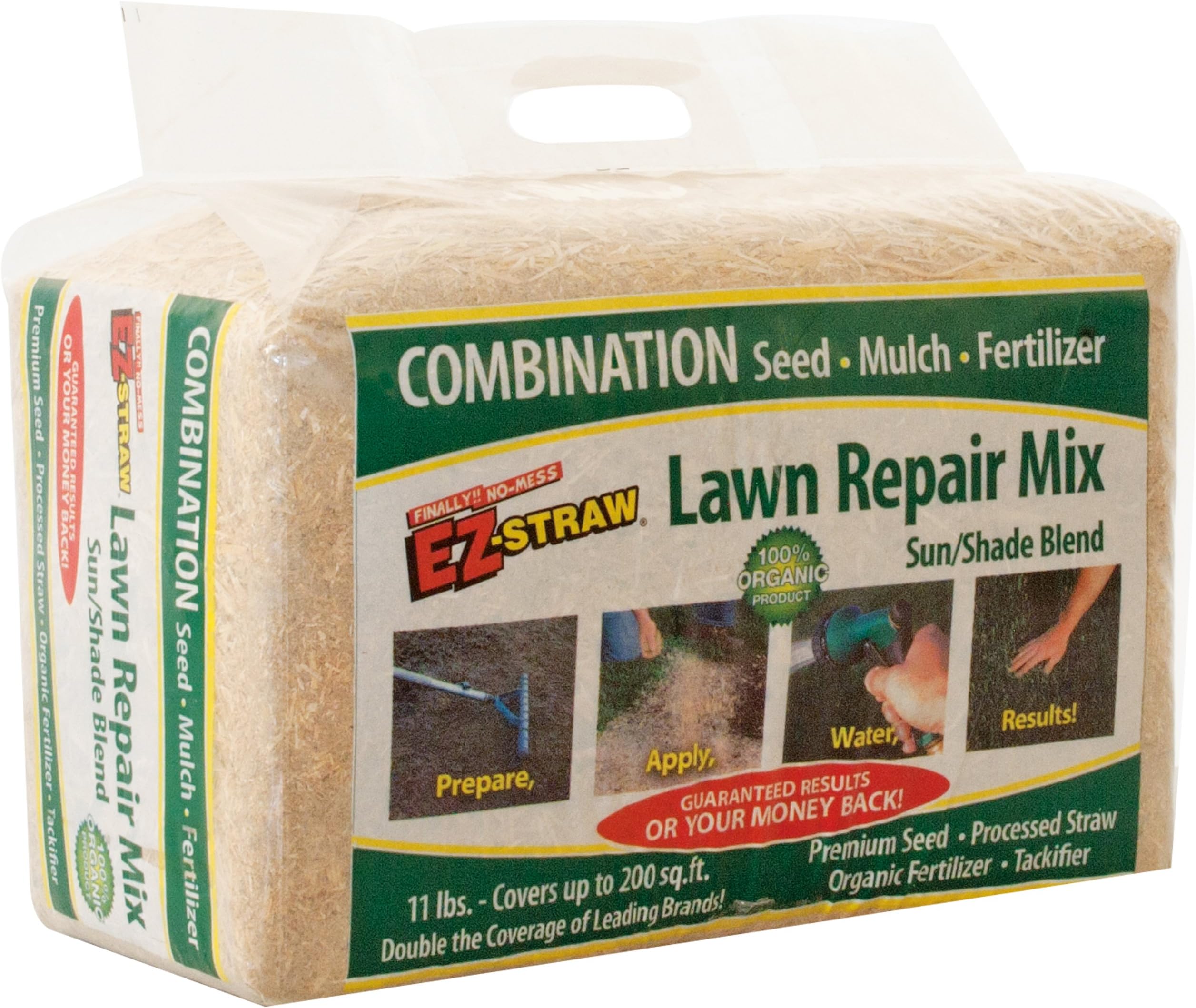 EZ Straw Lawn Repair Mix, Sun/Shade Blend