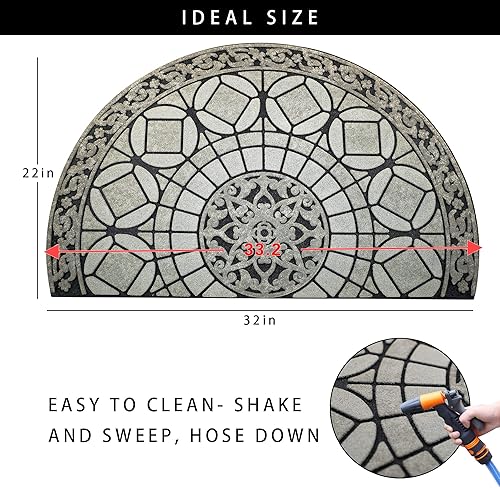 Miniatura 9 de Eanpet Tapete decorativo de goma para exteriores, tapete de entrada para puerta delantera, tapete de interior de 2 x 3 pulgadas, tapete