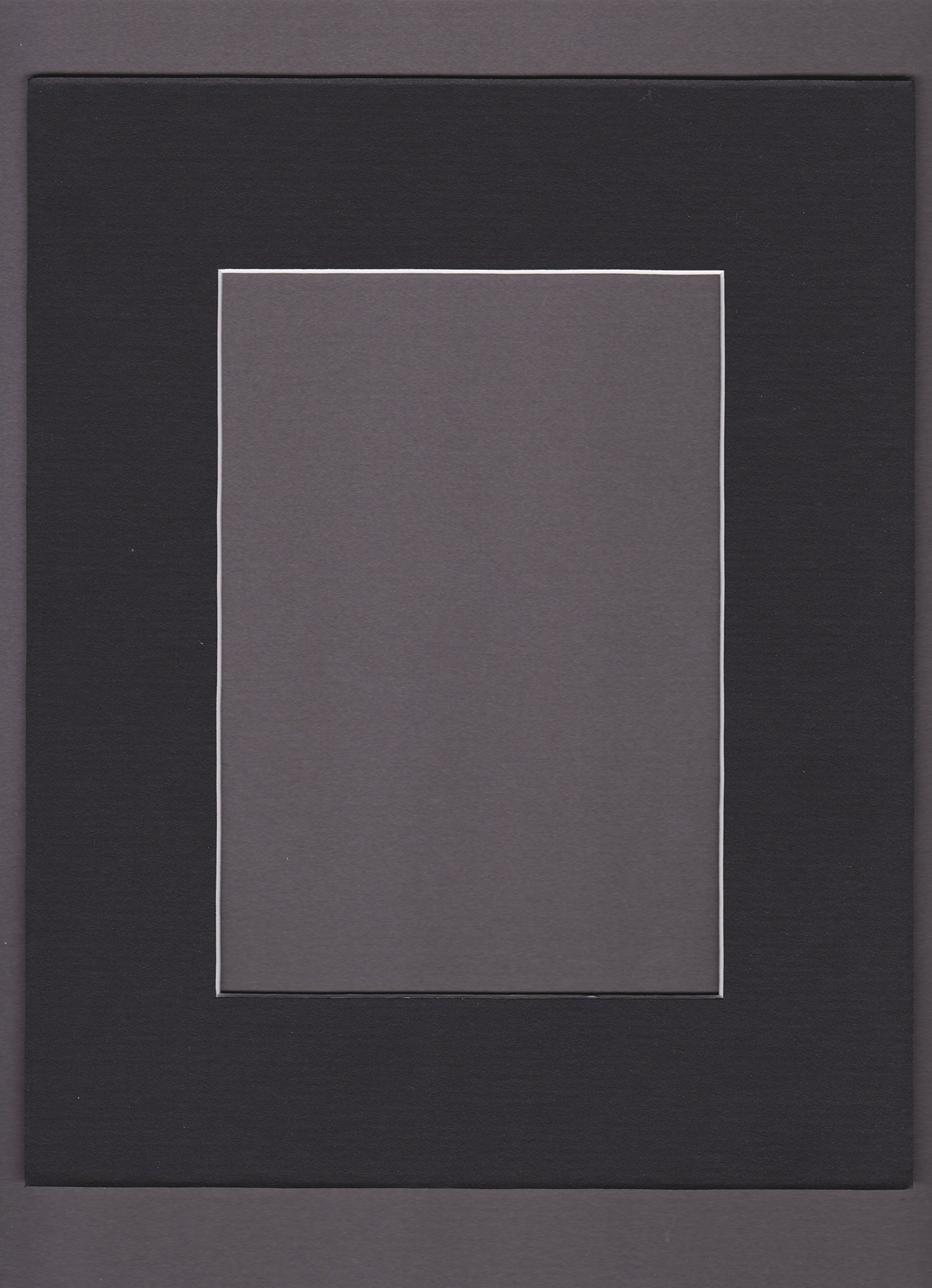 Bux1 Matting 16x20 Black Picture Mats Mattes Matting with White Core Bevel Cut for 11x14 Pictures