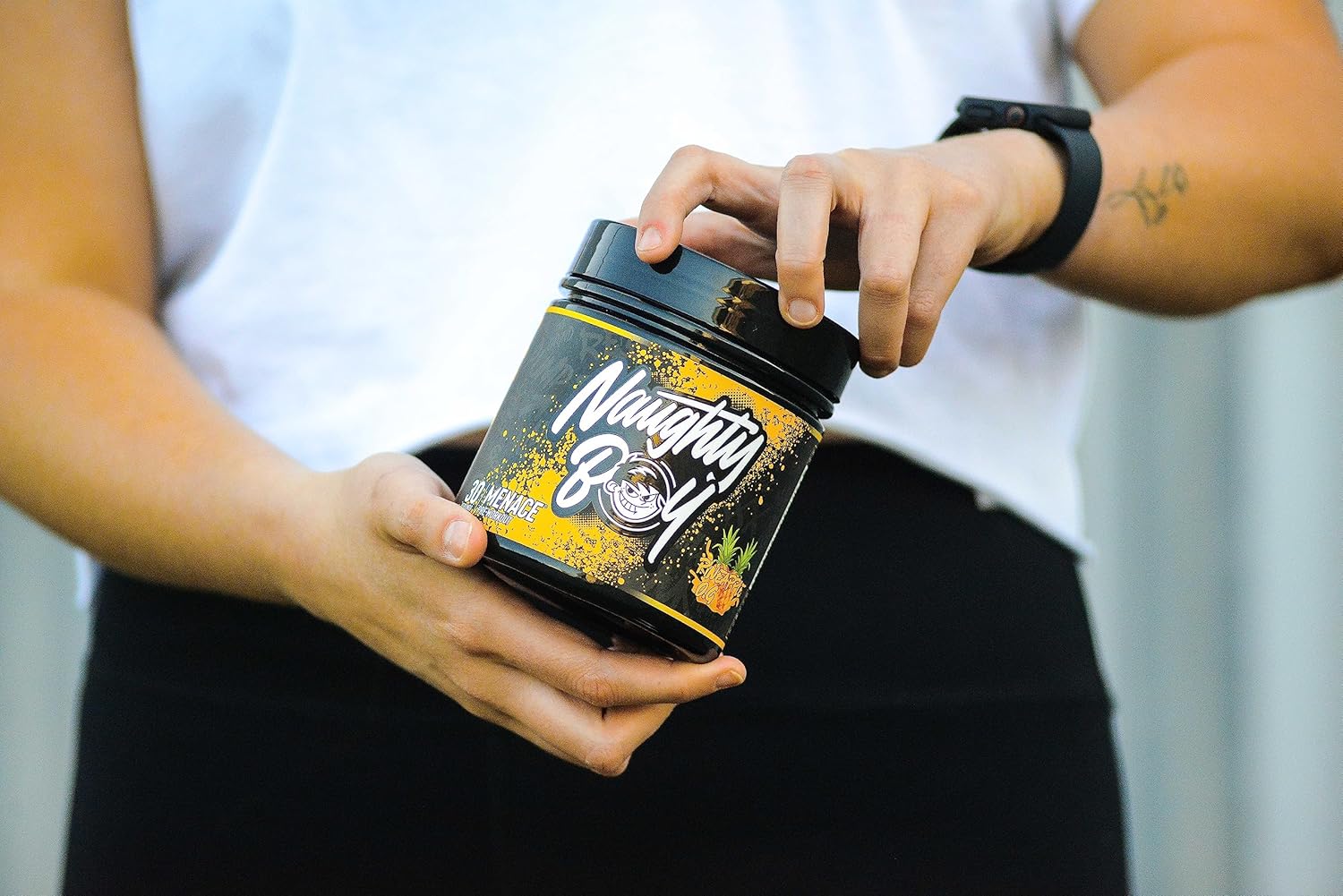 Menace Pre-Workout Poeder met Citrulline, Beta-alanine & Hoge Cafeïne, Energie & Focus voor Mannen & Vrouwen – 420g/30 Porties (Pineapple OG)