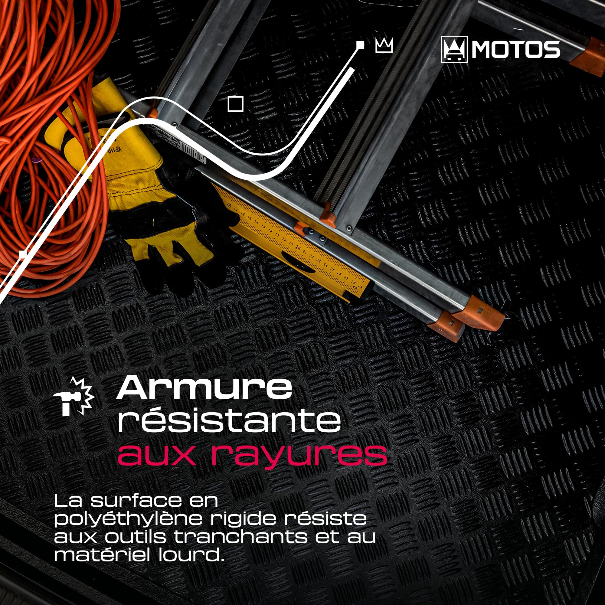 MOTOS Tapis de coffre en PE pour Peugeot 206 1998-2012 Rendez votre voyage plus confortable grâce à ce tapis de voiture durable - Tapis de coffre de voiture tout temps, protection contre les salissure