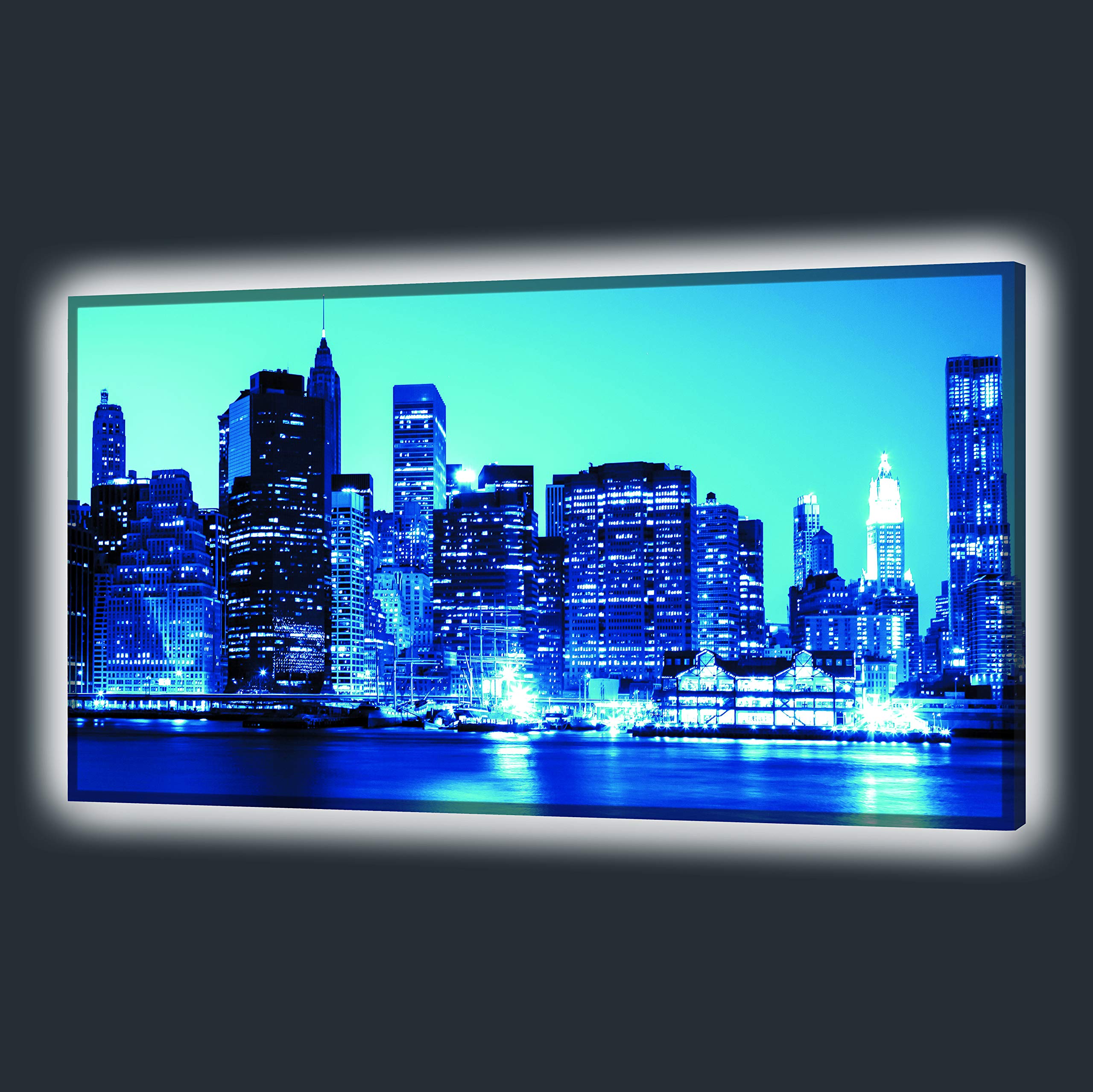 Panneau lumineux New York 140x70 cm pour illuminer un salon sombre