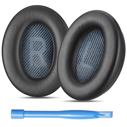 Premium Replacement SoundLink Around-Ear 2 Ear Pads/SoundLink AE2 Ear Pads Cushions compatible with Bose SoundLink Around-Ear 2 (AE2) Headphones (Black). Premium Protein Leather/High-Density Foam