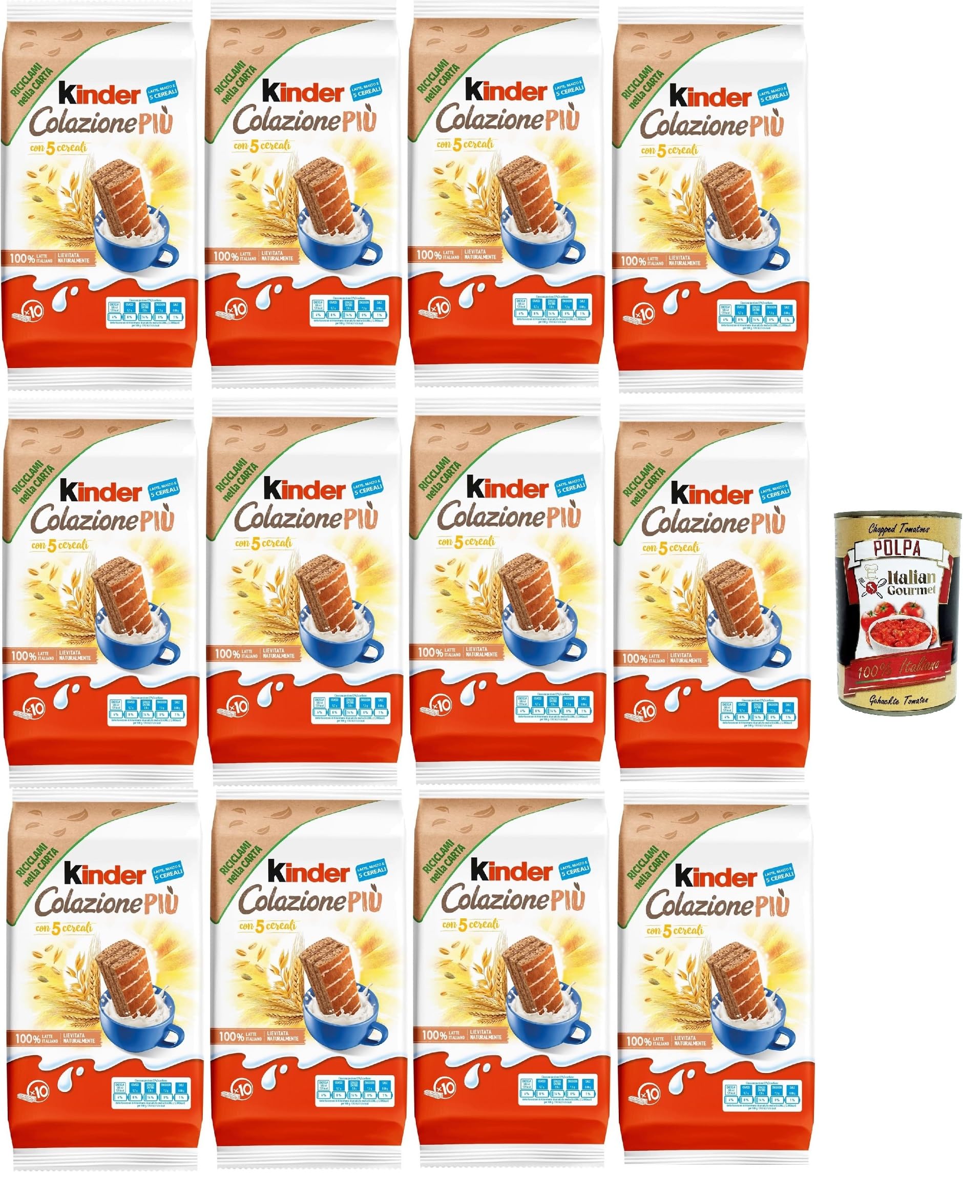 Italian Gourmet Kinder Colazione Più merendine integrali Kakao 12 x 290g