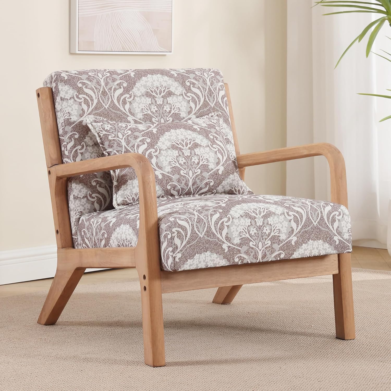 Mid Century Modern Accent Chair, Floral Living Room Botswana Ubuy