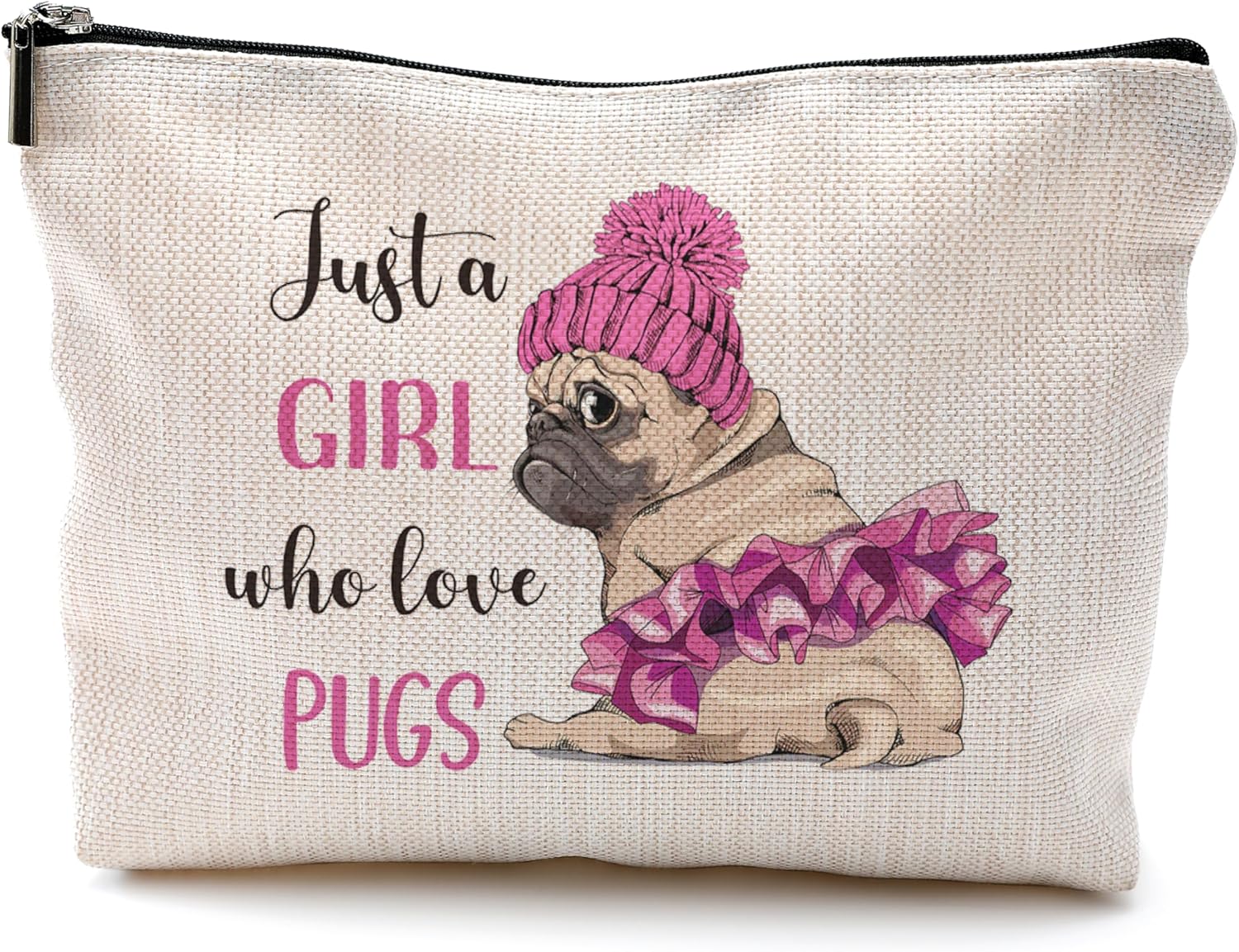 Dog Gifts for Women,Dog Makeup Bag,Pug Cosmetic Bags With Zipper,Dog Mom Makeup Bag,Birthday Gifts for Dog Lovers,Just A Girl Who Loves Dogs Makeup Bag Dog Gifts for Women,Dog Makeup Bag,Pug Cosmetic Bags With Zipper,Dog Mom Makeup Bag,Birthday Gifts for Dog Lovers,Just A Girl Who Loves Dogs Makeup Bag