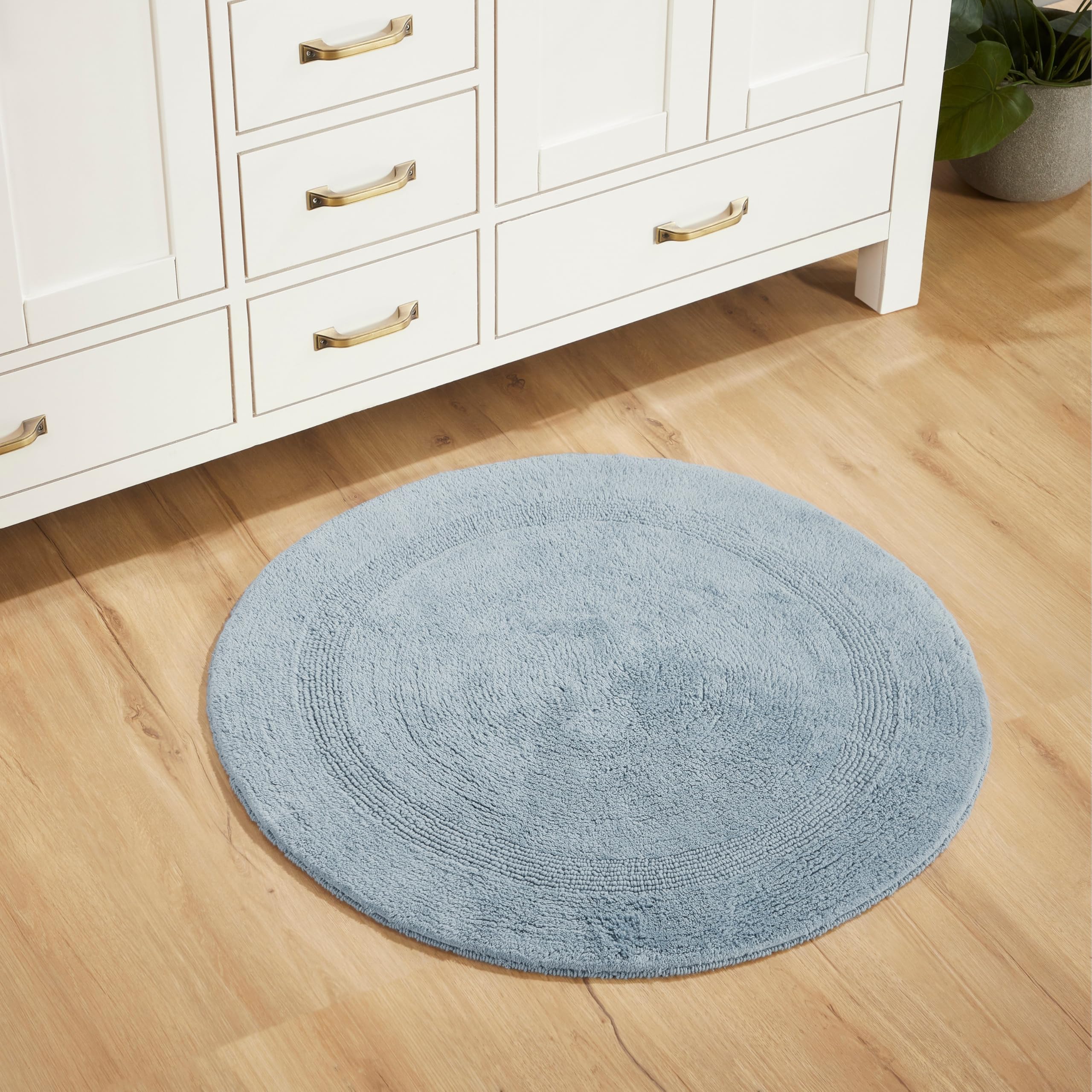 Vaurna Crochet Round Bathroom Rug - 24 Inch, 100% Cotton, Soft & Absorbent, Machine Washable - Creme - View #7