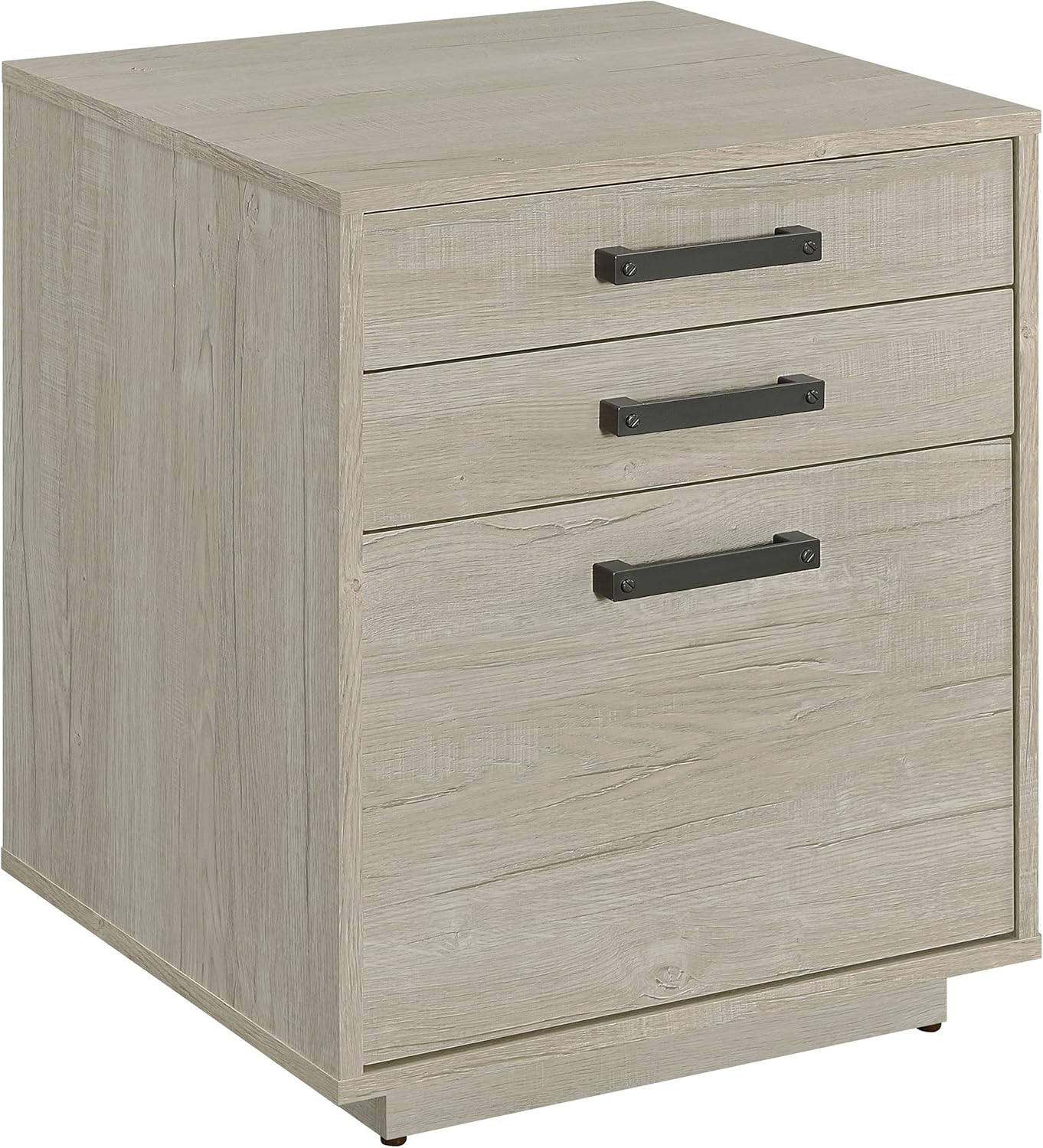 Coaster Home Furnishings - Loomis - Engineered Wood & Veneer - 3-Drawer Modern File Cabinet with Drawer Pulls and Euro Glides - Home Office - Whitewashed Gray - 805882