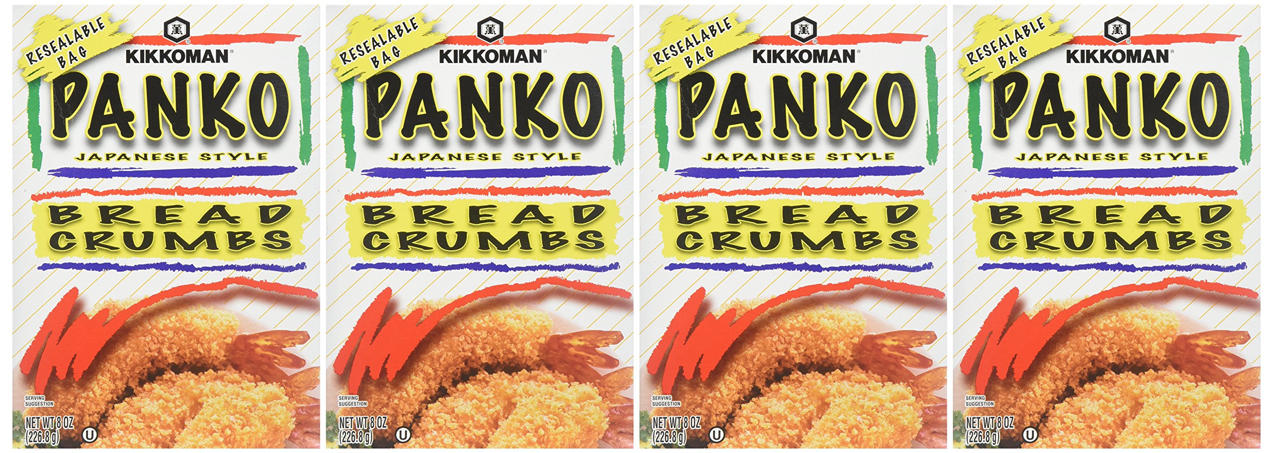 Kikkoman Panko Bread Crumbs Japanese Style 8oz 4 Pack