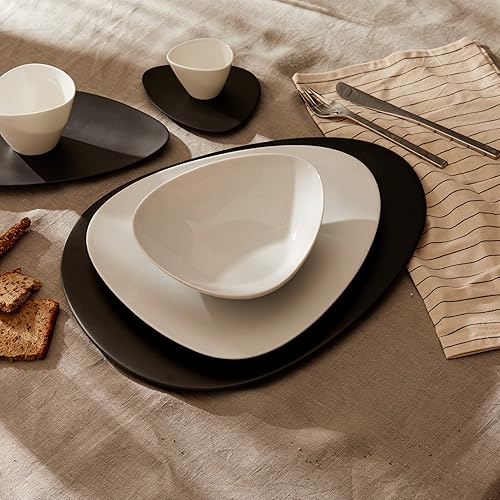 Miniatura 5 de Alessi Colombina - Plato plano de porcelana blanca, 12-1/4 x 10-3/4 pulgadas, 6 unidades