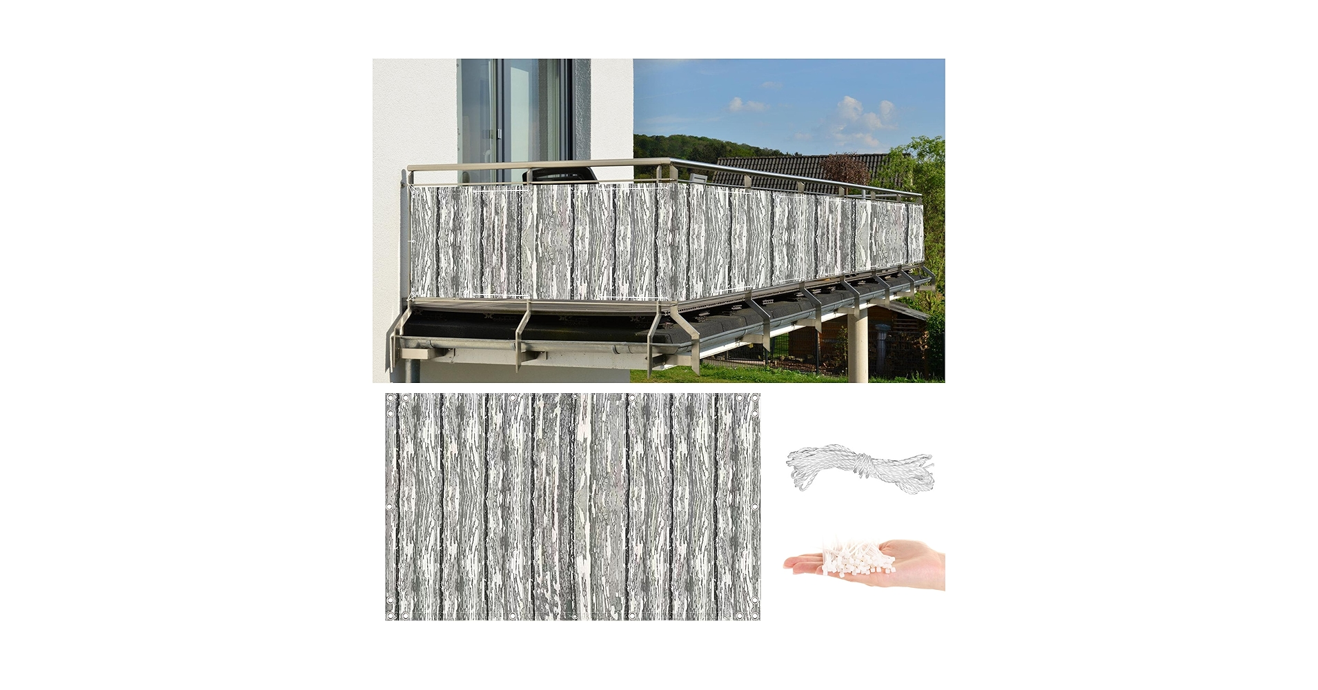 Amazon | ベランダ 目隠し 80x850cm のぞき見防止プライバシー