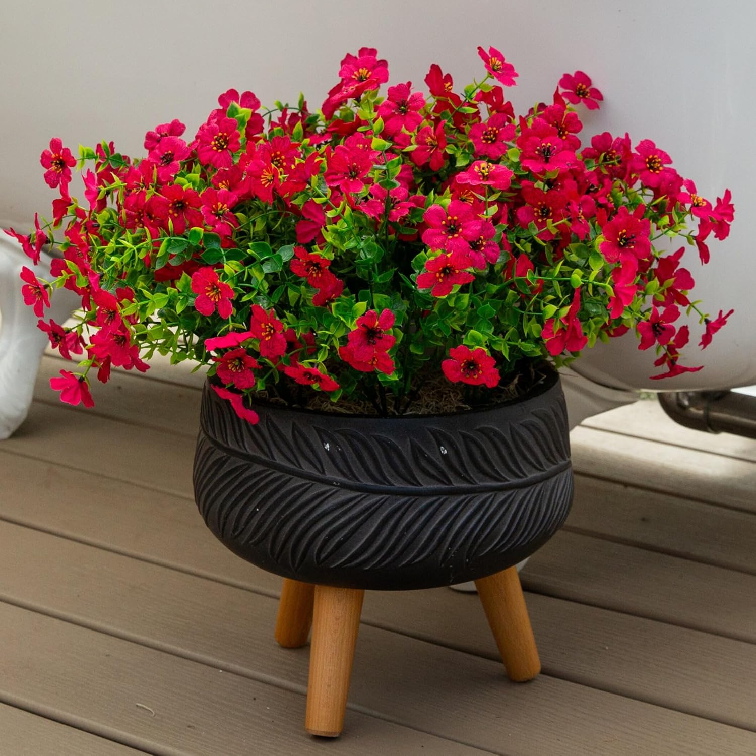 Nearly Natural 13in. UV Resistant Artificial Daisy Bush (Indoor/Outdoor) - Set of 12
