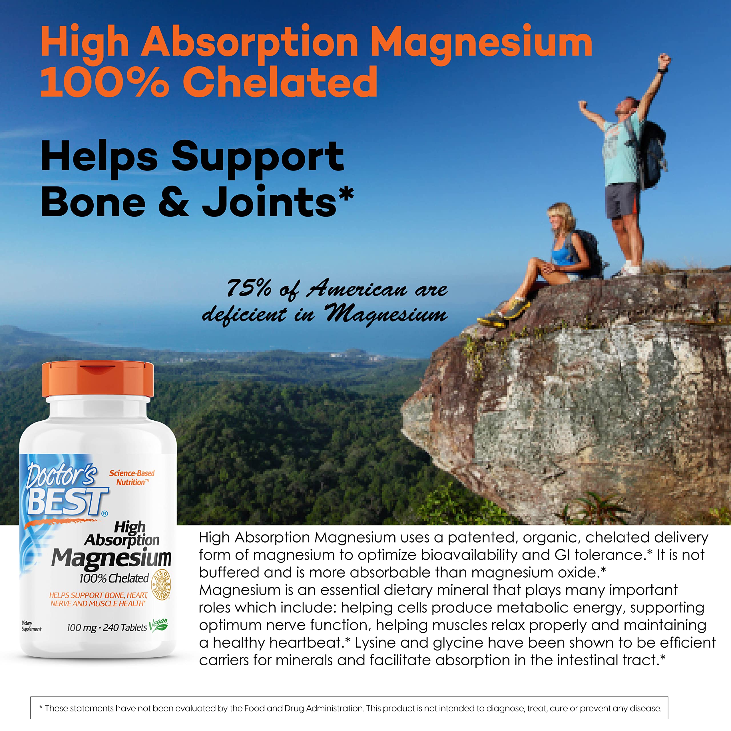 Snapklik.com : Doctors Best High Absorption Magnesium Glycinate Lysinate