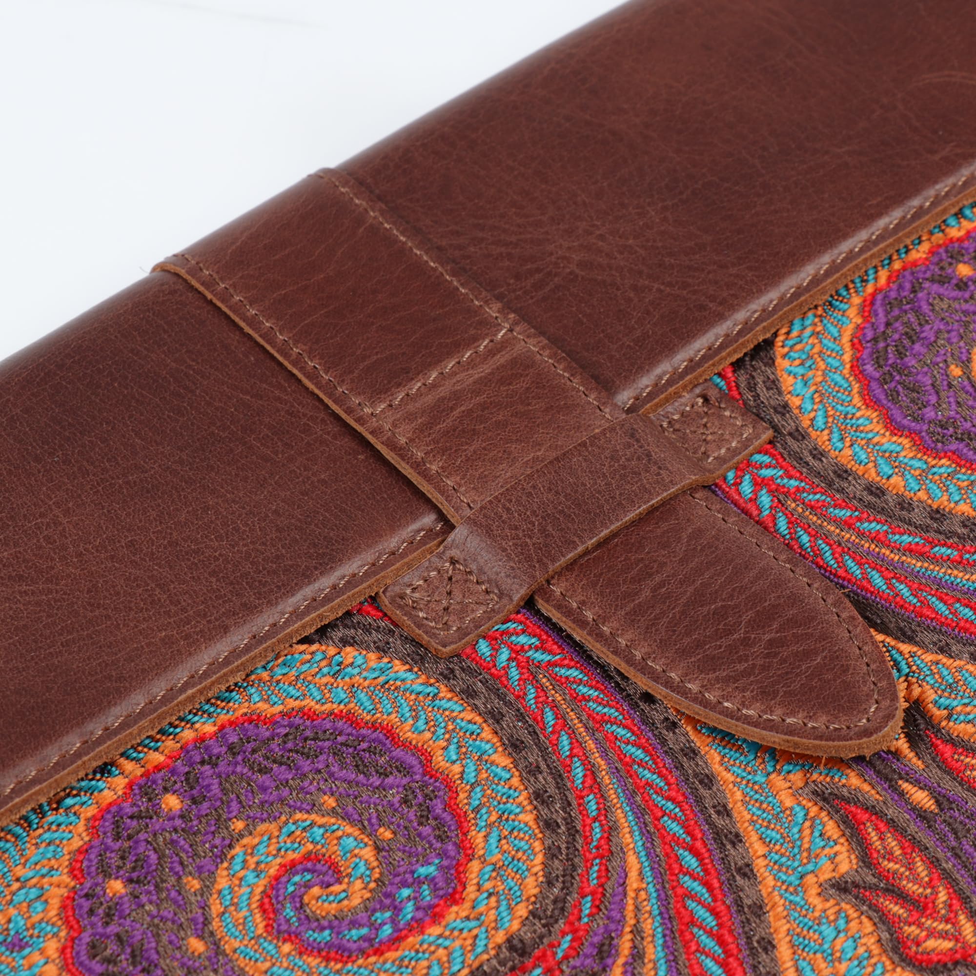 LONDO Custodia in Pelle Compatibile con MacBook Pro 14 & Air 13-13.3 Pollici (M5, M4, M3, M2, M1, Pro, Max) & iPad Pro 12.9, Borsa Laptop in Pregiata Pelle Pieno Fiore, Brown, Modelli dal 2020 al 2026
