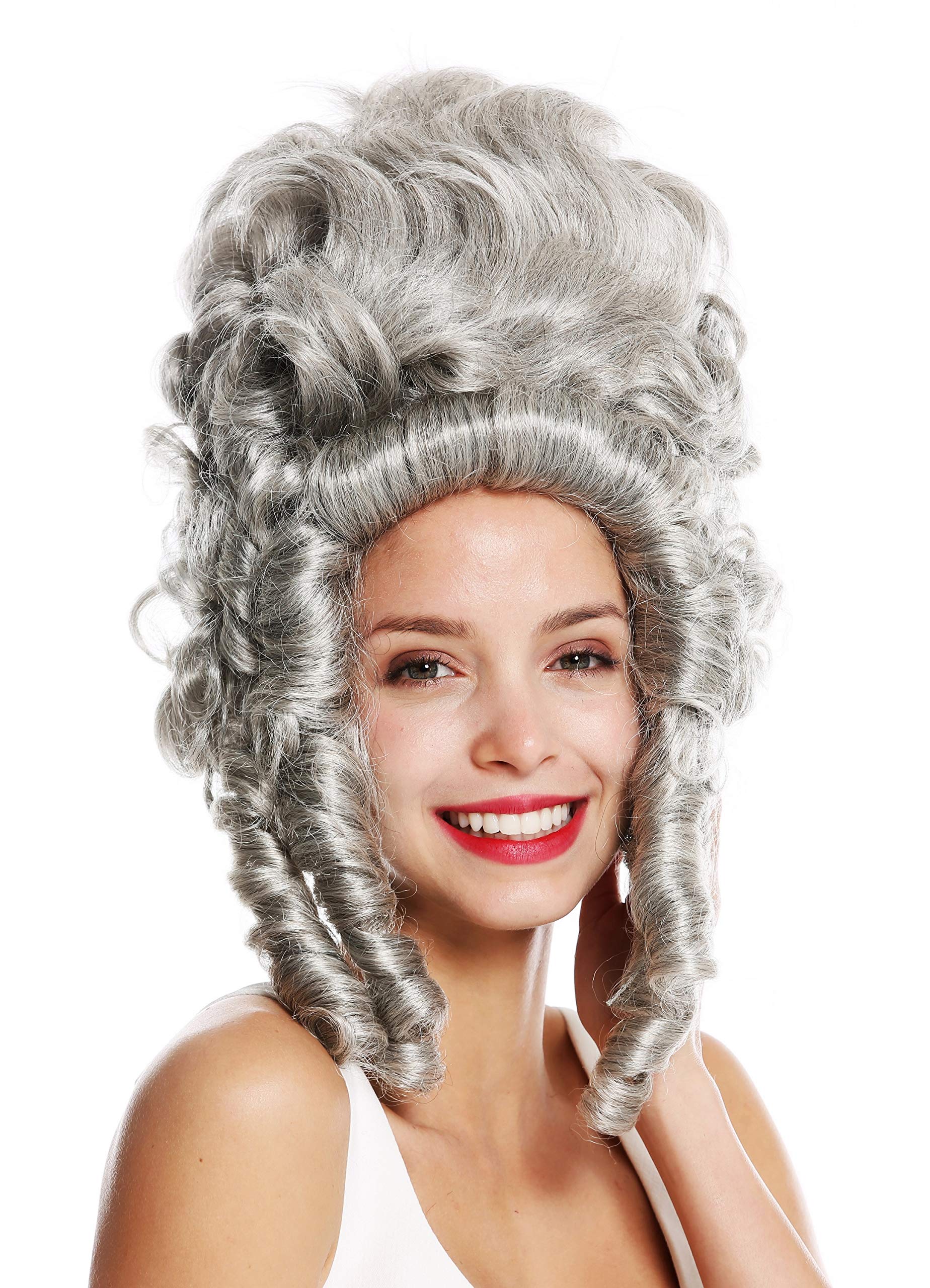 WIG ME UP - VK-38-51 quality women's wig theatre cosplay baroque Pompadour Marie Antionette countess noble woman grey - Image 3