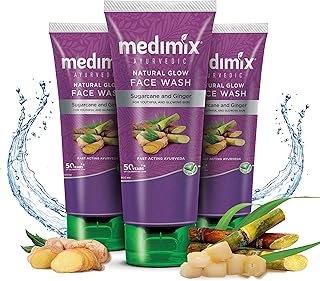 Medimix Ayurvedic Natural Glow Face Wash, 100ml (Pack of 3)