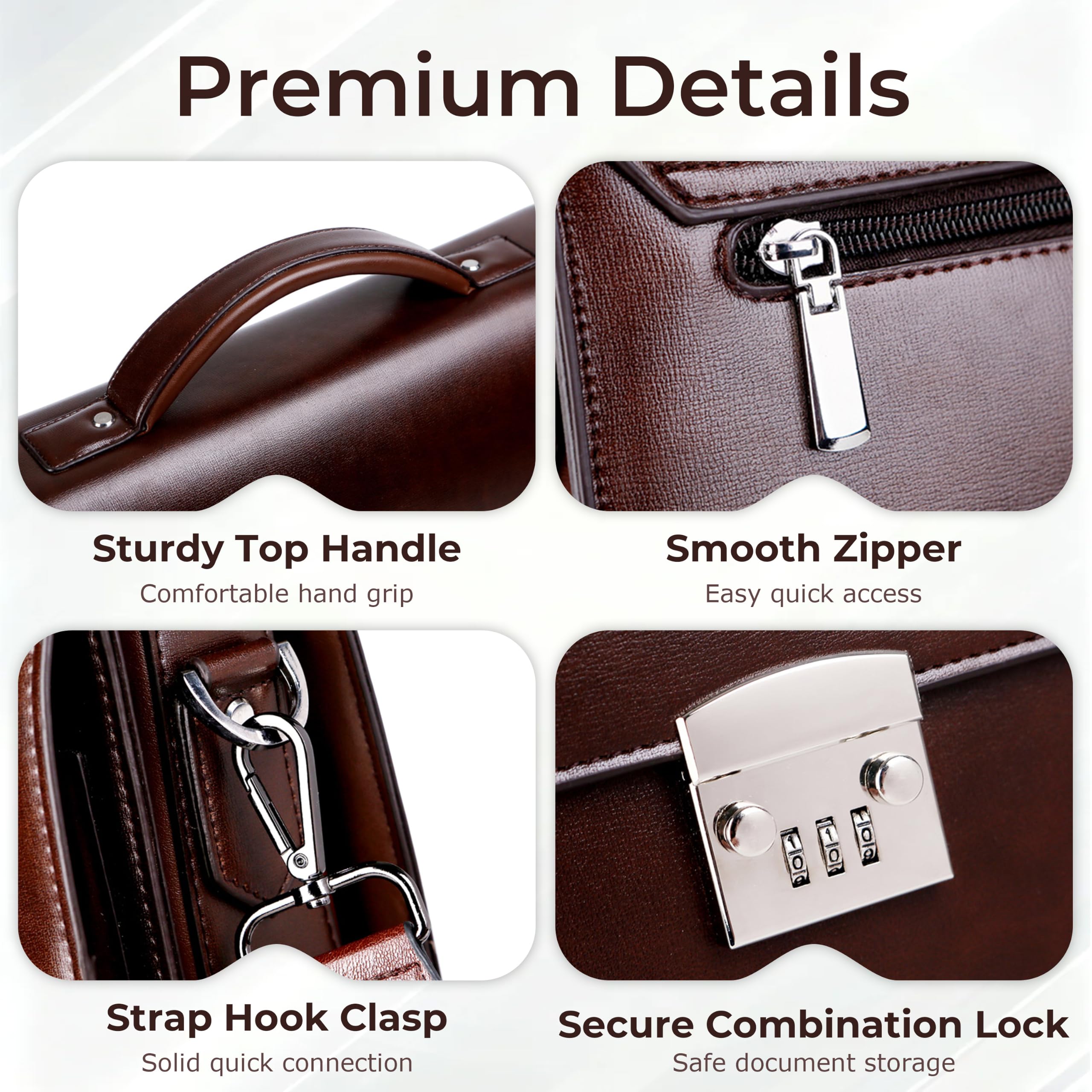 [FSD.WG]Business Bag Borsa in pelle Borsa da Affari per Computer Portatile Borsa da Uomo