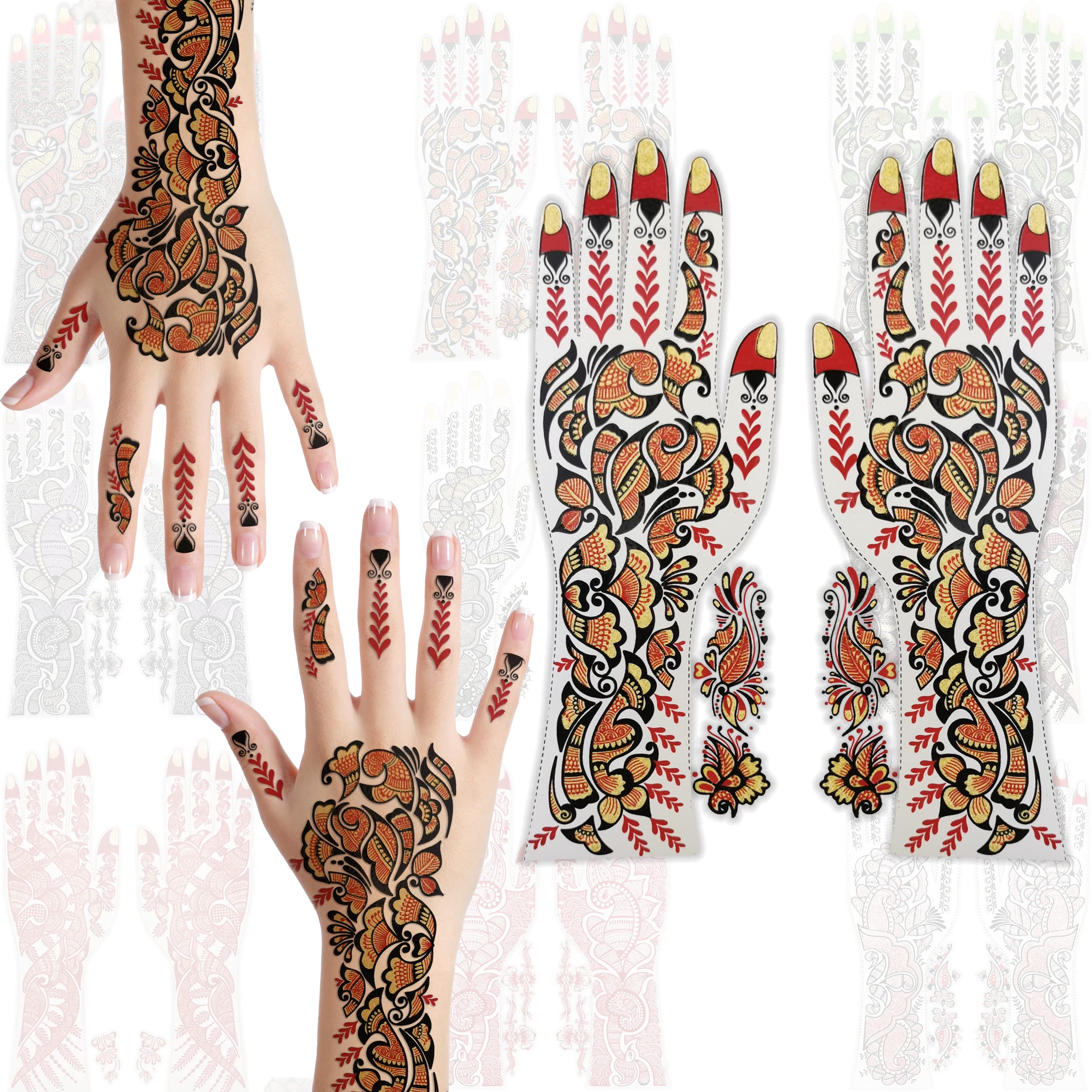Buy Henna Mehndi Hand Arm Temporary Tattoo Stick On Transfer Henna