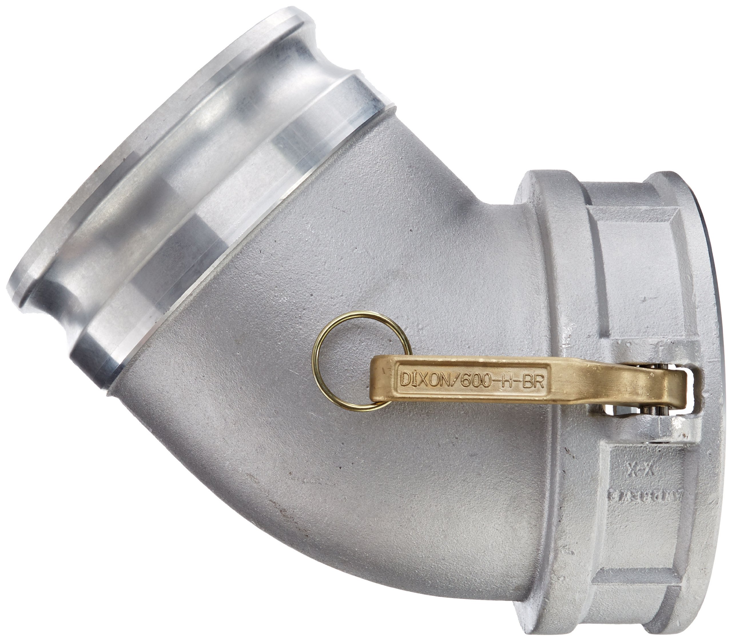 Dixon 600DA-45AL Aluminum Cam and Groove Hose Fitting, 45 Degree Elbow, 6