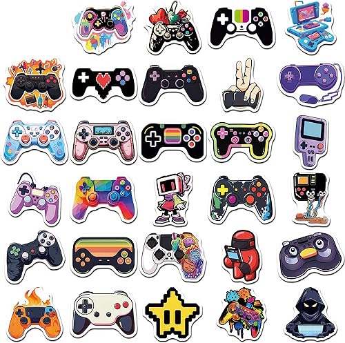 Miniatura 2 de Calcomanías de videojuegos, 57 unidades, calcomanías estéticas para adolescentes, niños, botellas de agua para laptop, dormitorio, gamebox, scooter,