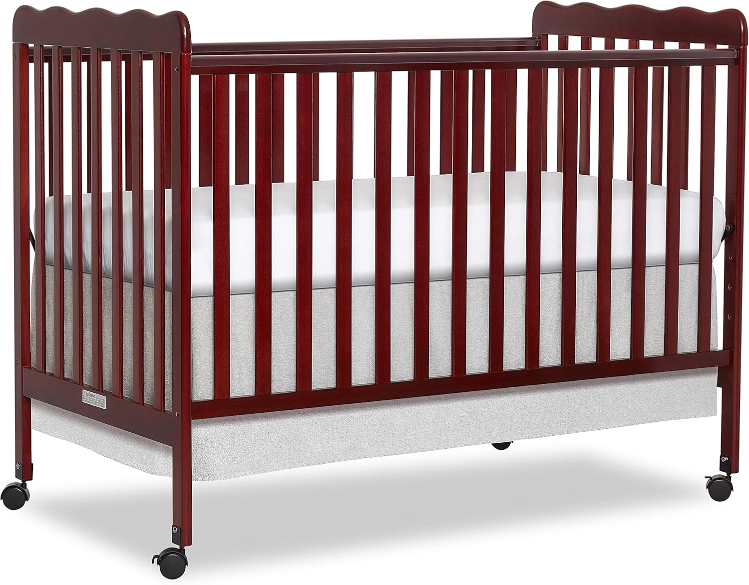 Carson Classic 3-In-1 Convertible Crib, Made Of Sustainable Pinewood, Non-Toxic Finish, Comes With Locking Wheels, Wooden Nursery Furniture  