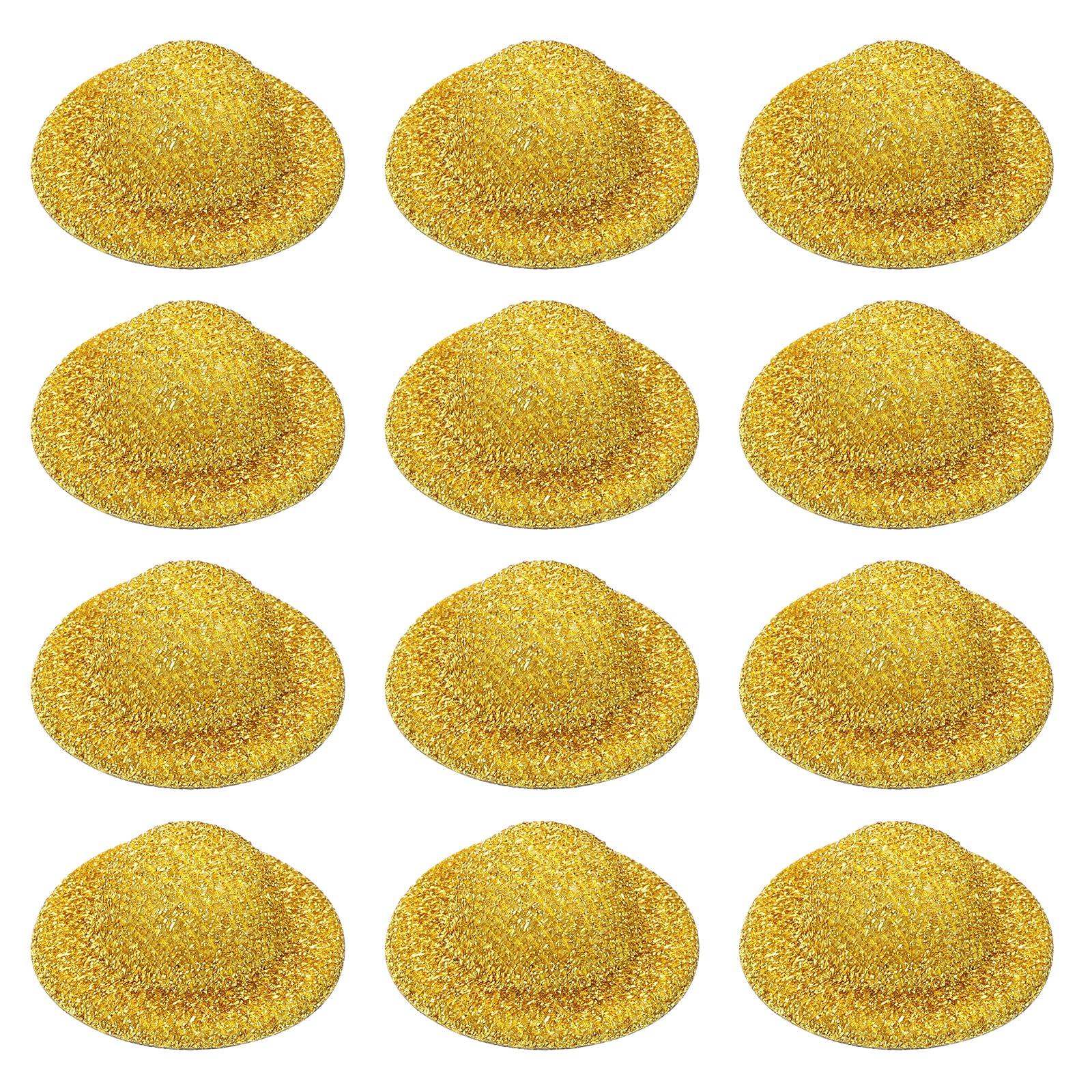 PATIKIL Mini Hats for Crafts, 12 Pcs 14mm ID Gold