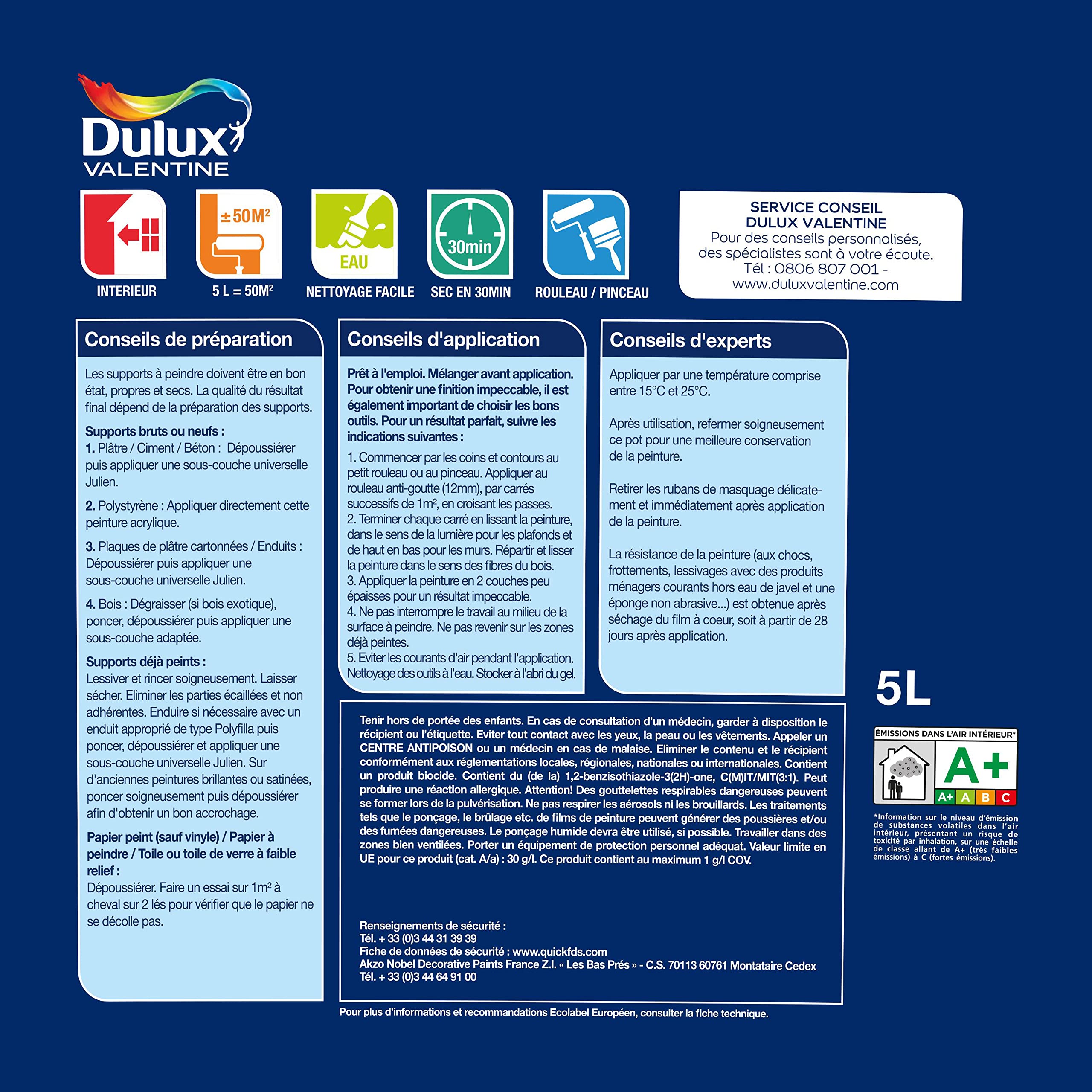 Ma Couleur Sur-mesure par Dulux Valentine – Peinture Intérieure Murs, Plafonds, Boiseries - Facile à appliquer - Satin Ocre Dore 5 L