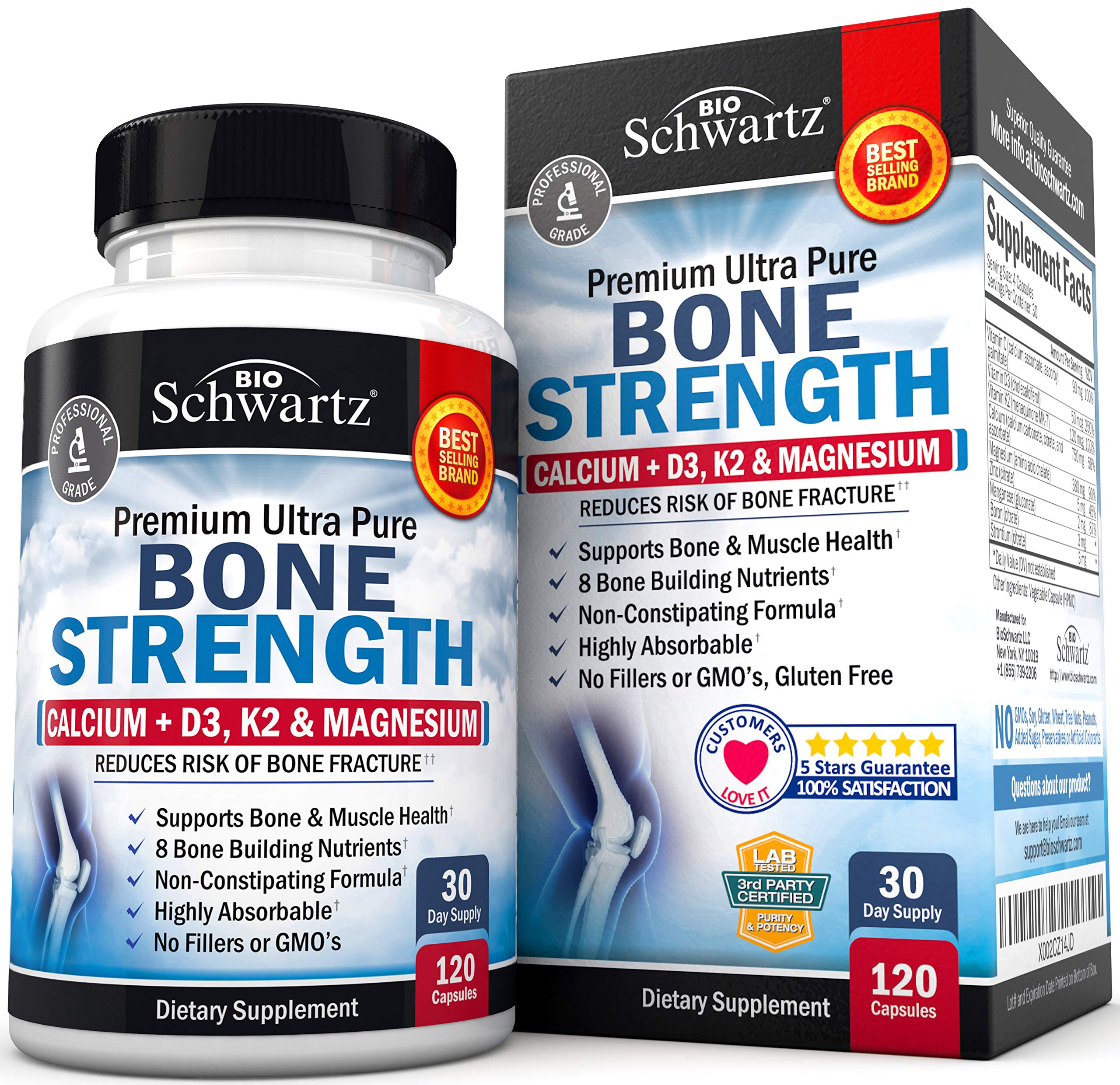 Buy Bone Strength Supplement with Calcium + D3, K2 & Magnesium Highly