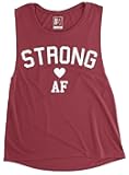 Strong AF Women's Muscle Tank Top Burgundy