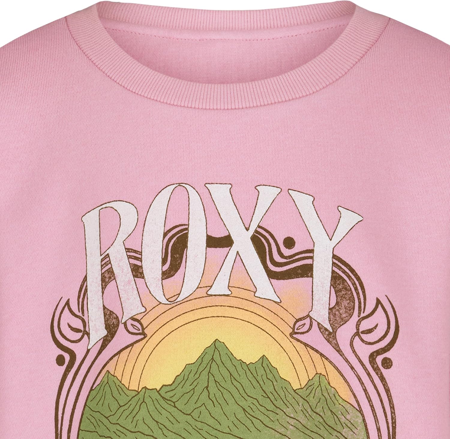 Roxy Girls' Oversized Fit Graphic Fleece Crewneck Sweatshirt image 4